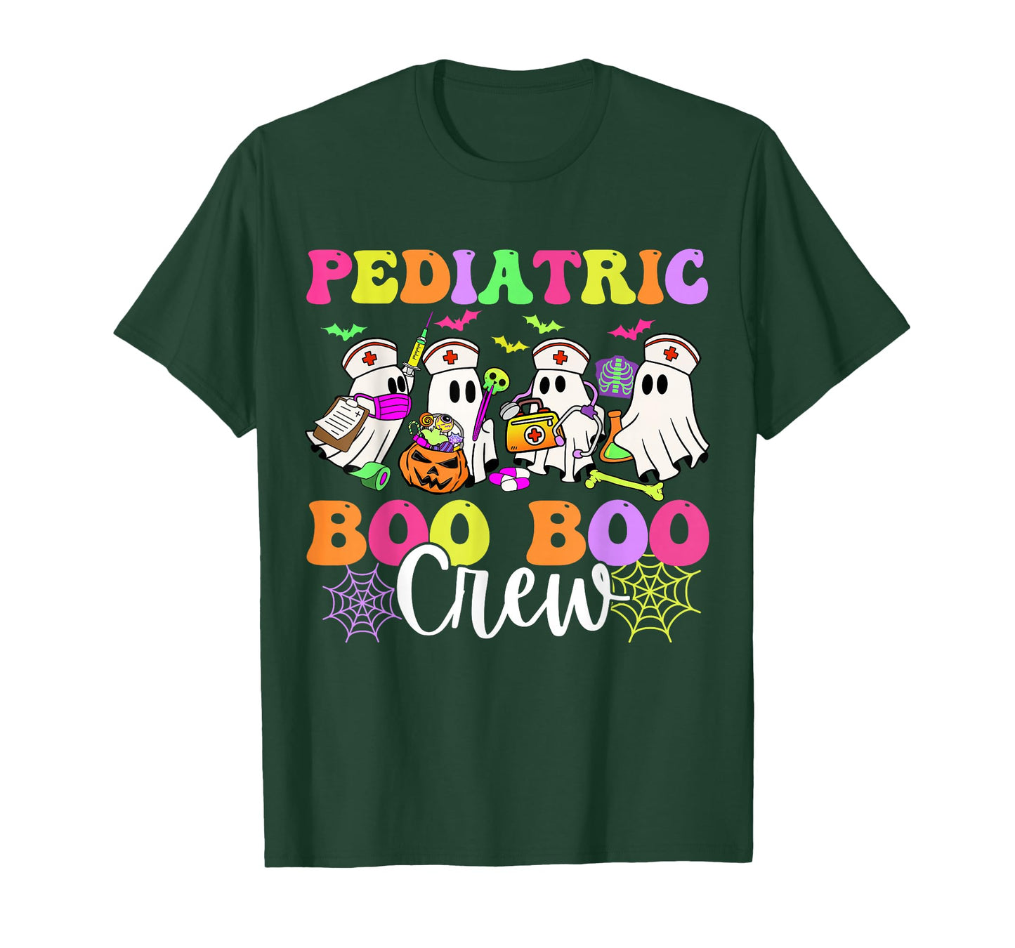 Pediatric Nurse Boo-Boo Crew Ghost Nurse Halloween Costume T-Shirt
