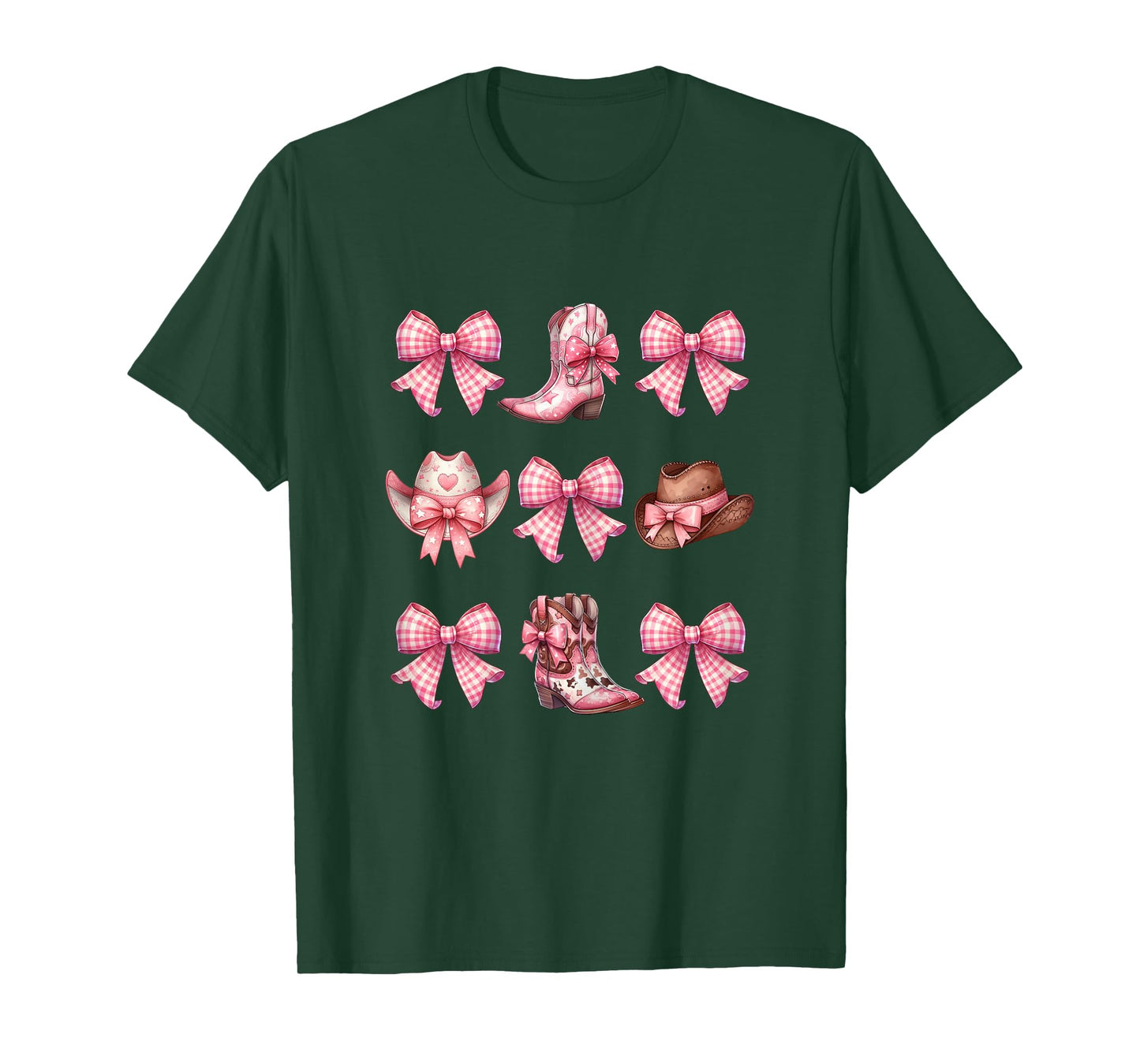 Coquette Pink Bow Cowgirl Boots and Hats T-Shirt