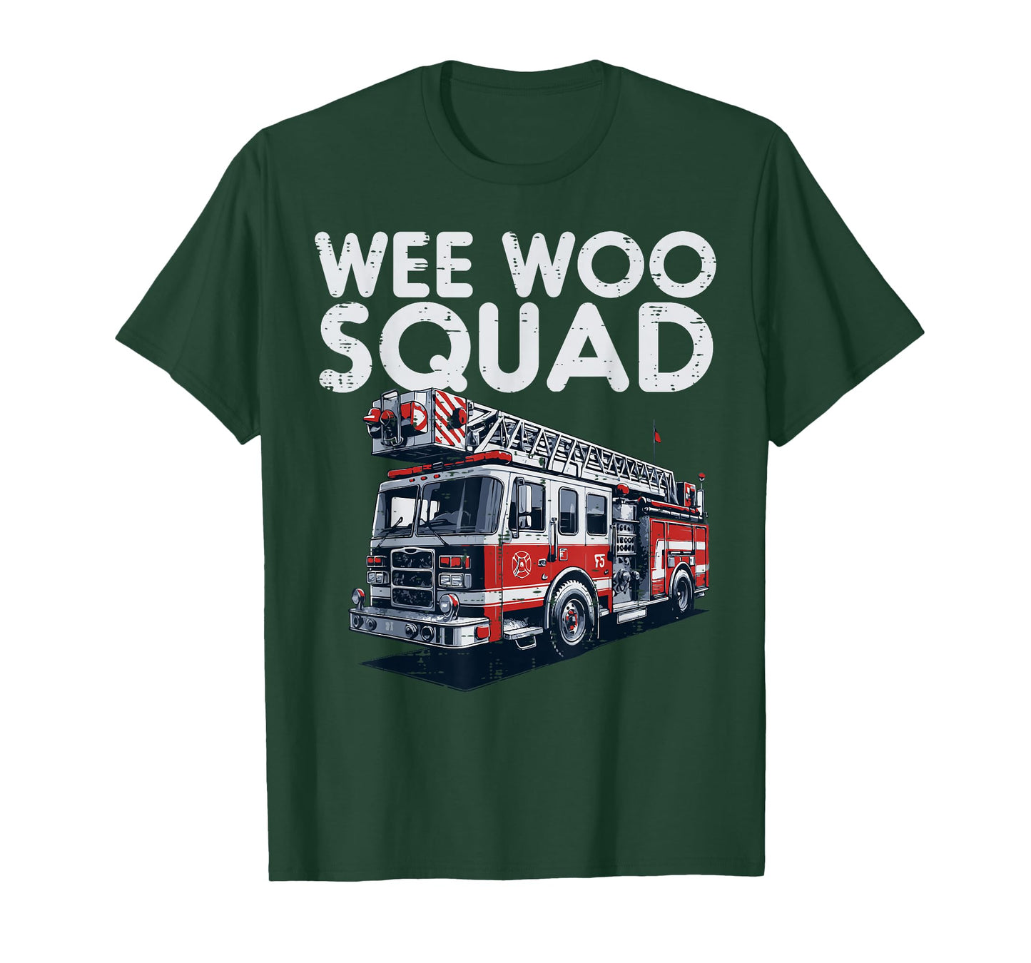 Firefighter Truck Wee Woo Squad Fireman Men Boys Kids Women T-Shirt