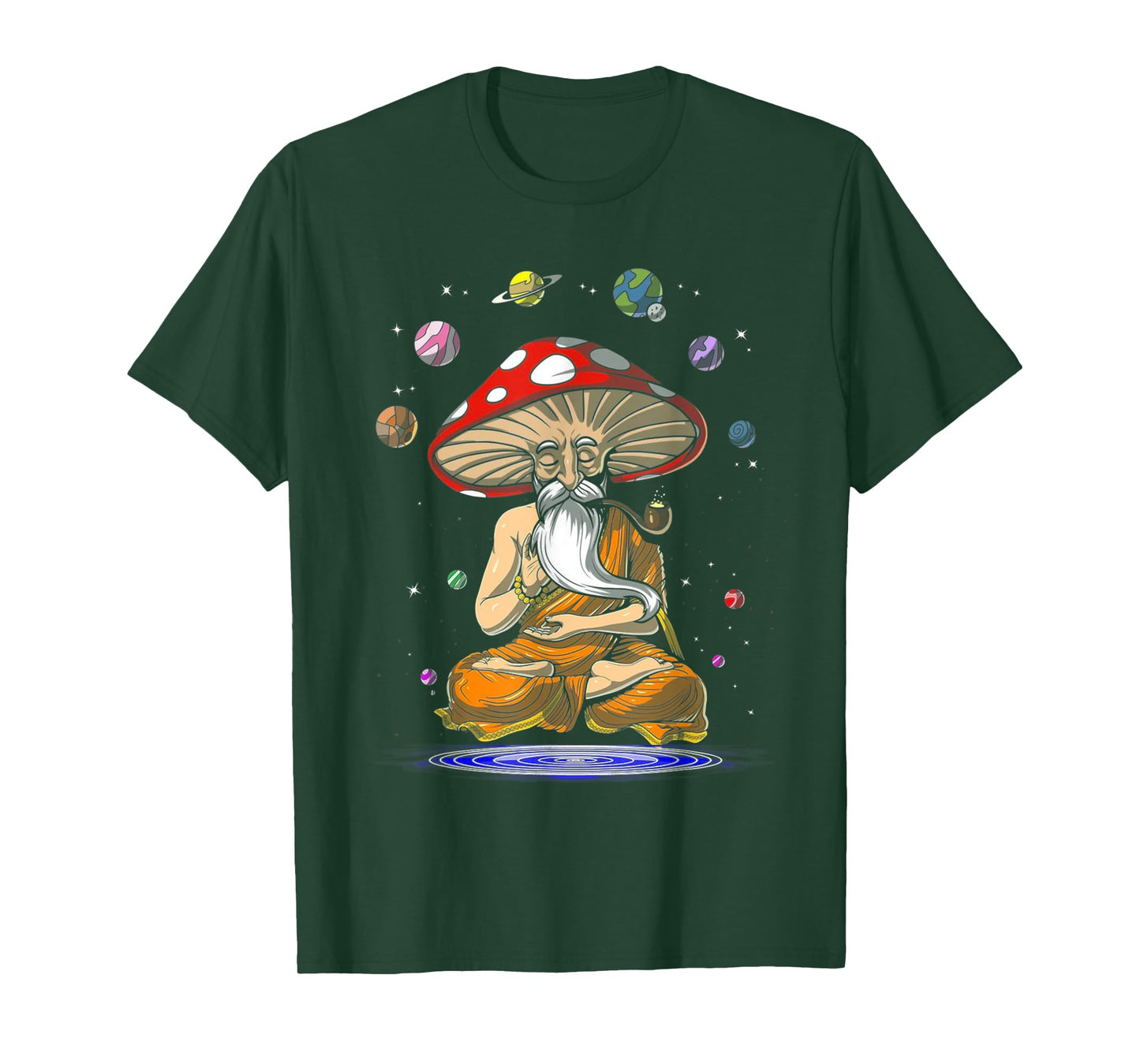 MAGIC MUSHROOMS YOGA Buddha Zen Funny Women Men Yoga Lovers T-Shirt