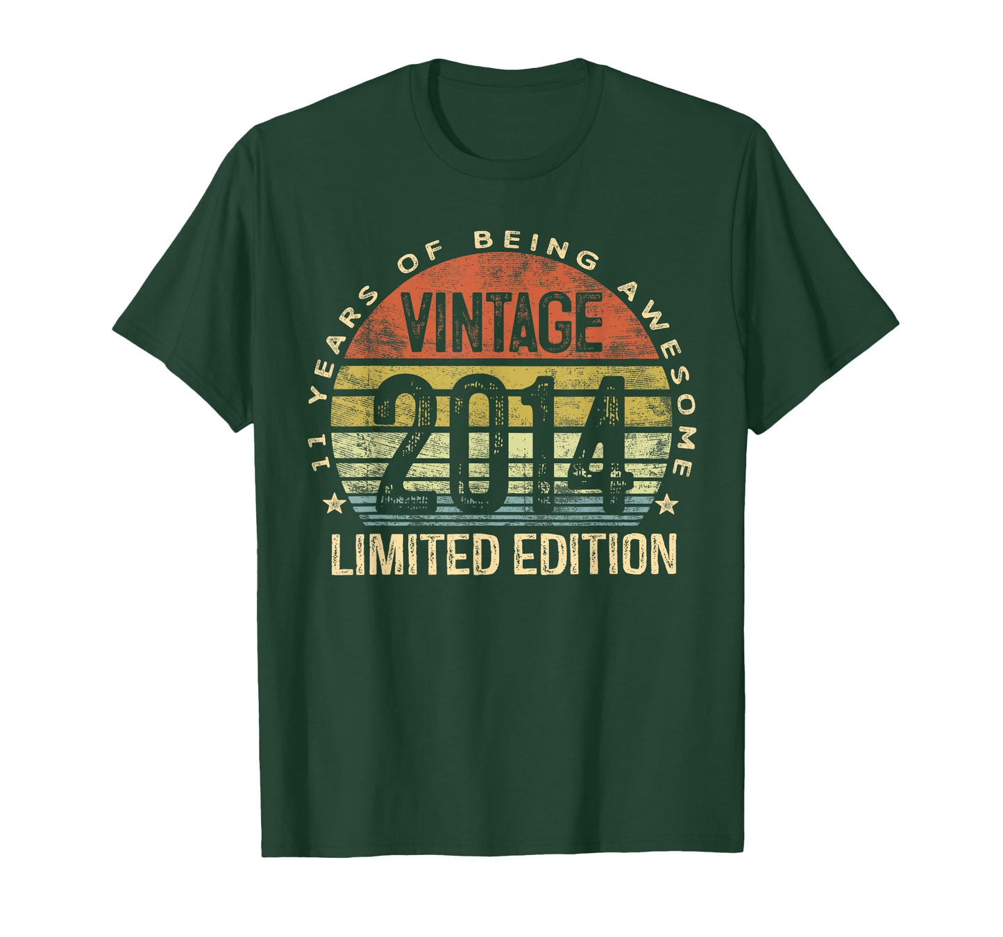Vintage 2014 Limited Edition 11-Year-Old Gifts 11th Birthday T-Shirt