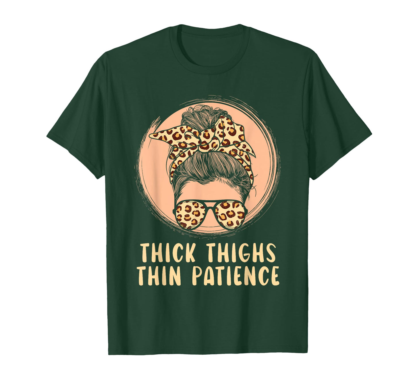Thick Thighs Thin Patience Gym Fitness Workout Exercise T-Shirt