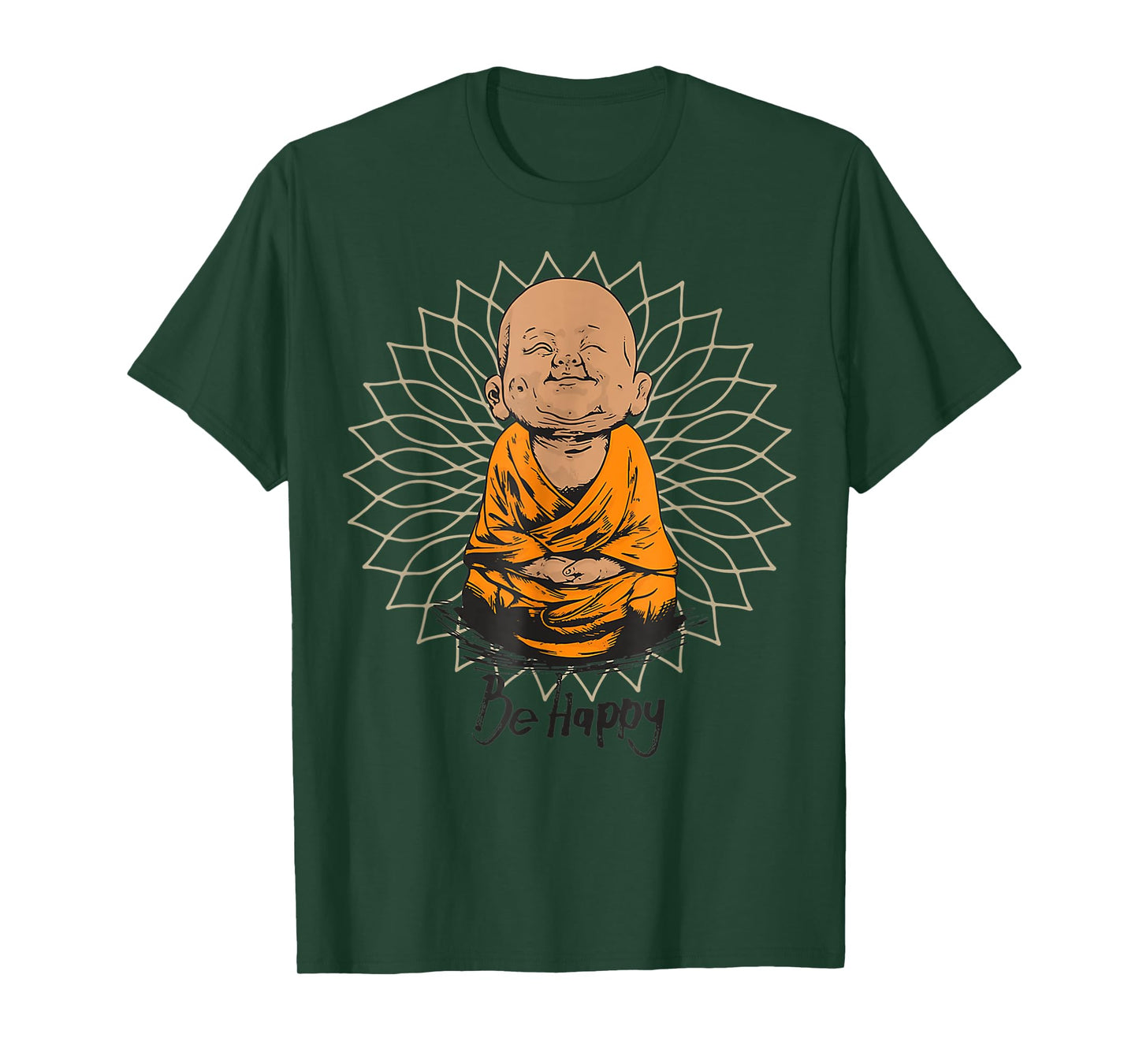 Be Happy shirt Zen Little baby Buddha tshirt Mandala T gift T-Shirt