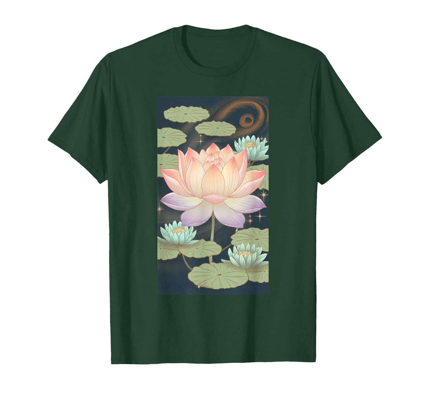Lotus Flower Nature Art Water Lily Meditation T-Shirt