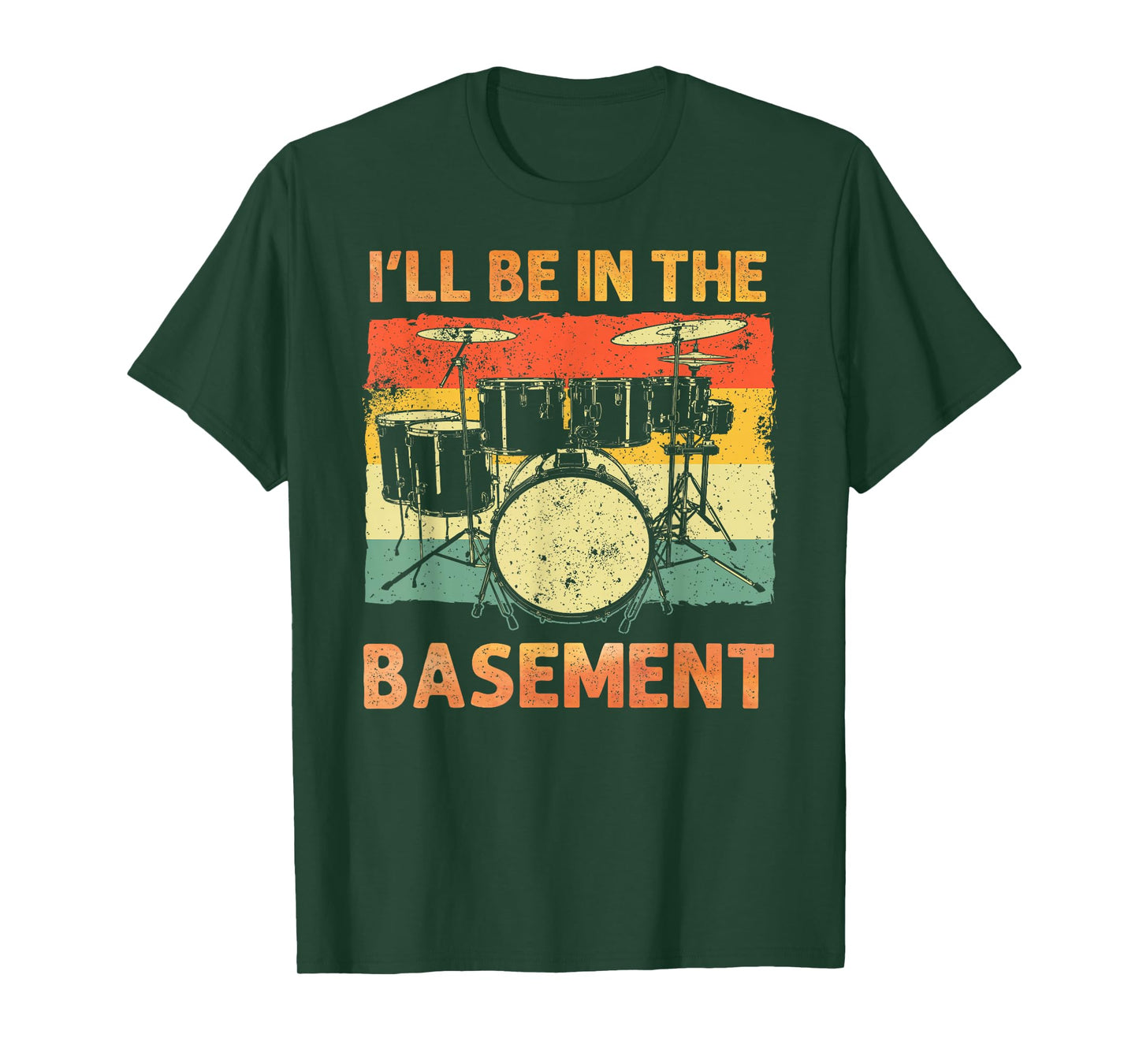 Funny Drumming Art for Men Women Drumline Drum Set Drummer T-Shirt