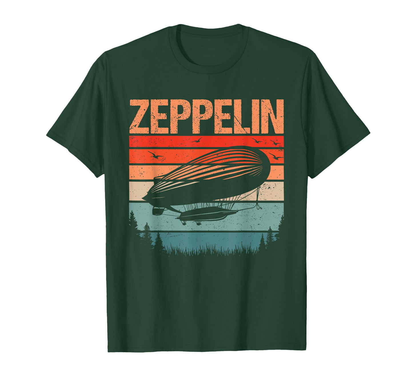Retro Vintage Zeppelin Airship Aviation Blimp Men Women Kids T-Shirt