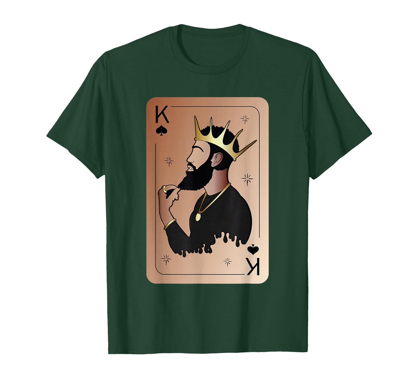 Spades King Card Black Man Crown Black History Month T-Shirt