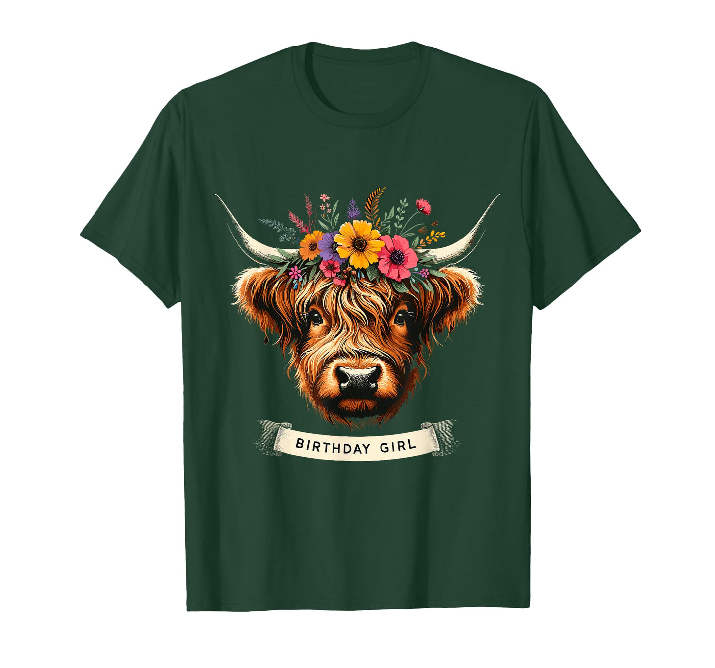 Highland Cow Birthday Girl Party T-Shirt