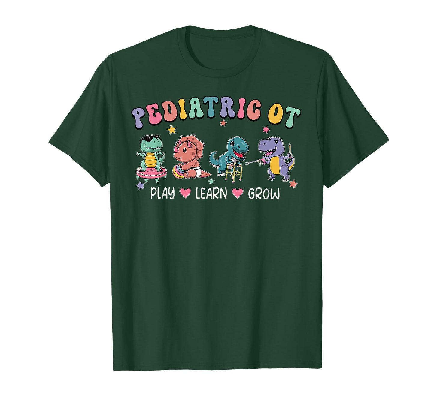 Pediatric Occupational Therapy OT Assistant Cute Dinosaur T-Shirt