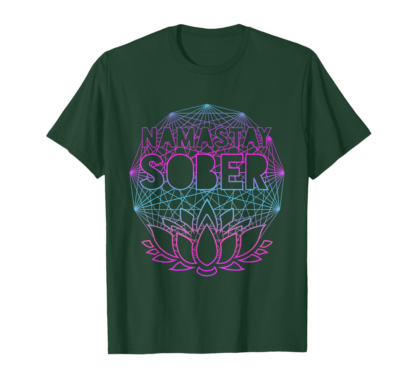Namastay Sober NA AA Alcoholics Anonymous Sobriety Recovery T-Shirt