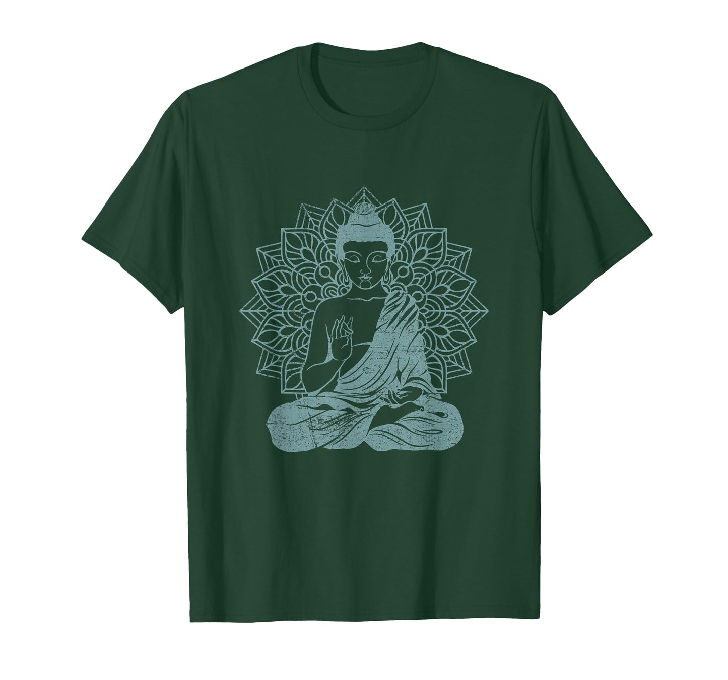 Buddha Blue Buddhism Zen Buddhist Spiritual Meditation Yoga T-Shirt