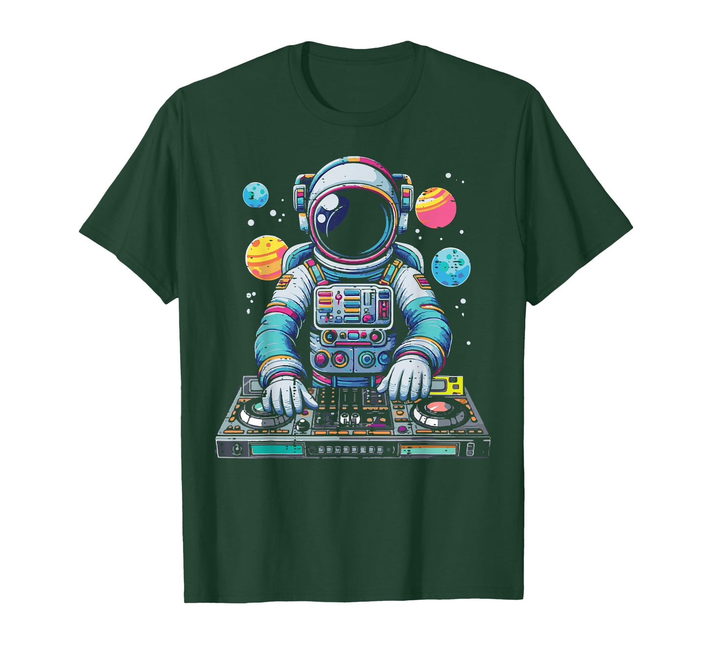 Astronaut Disc Jockey Spaceman Dj Space Music Men Boys Kids T-Shirt