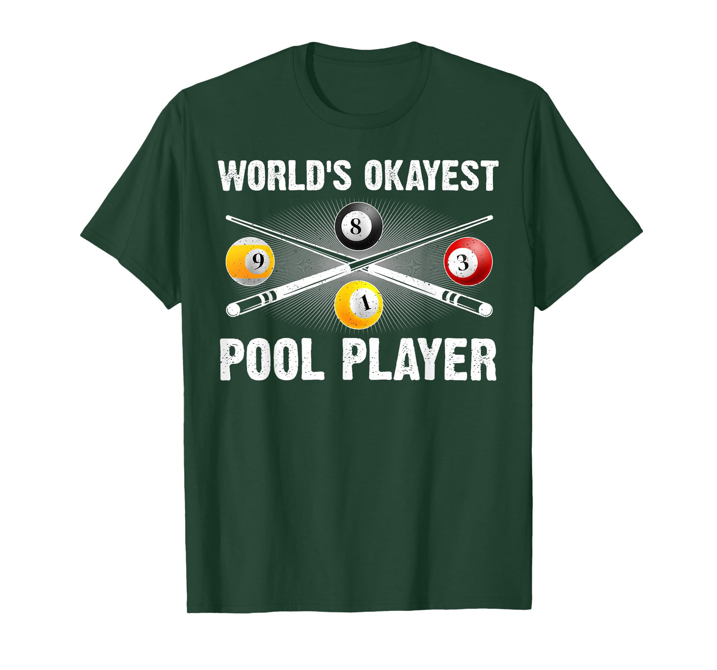 Cool Pool Player Art for Men Women Pool Game Billiard Lover T-Shirt