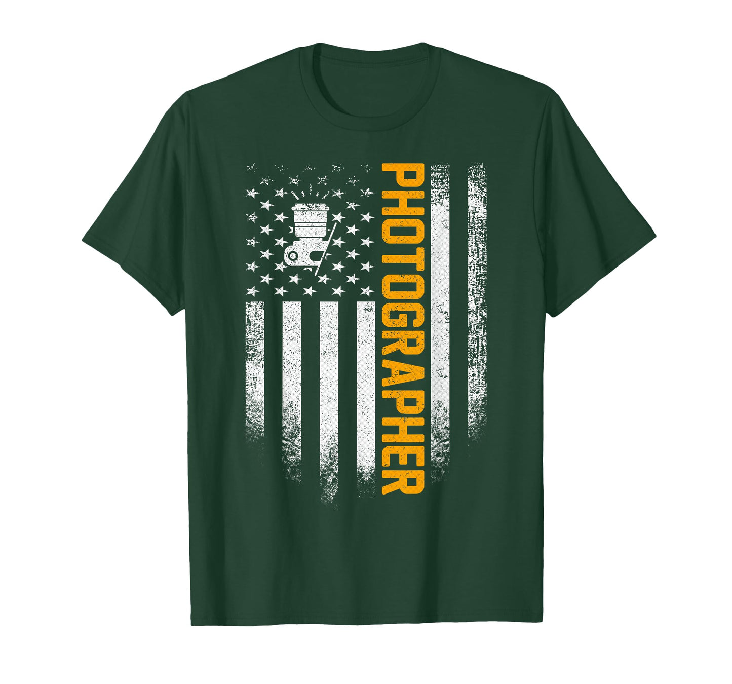 Vintage USA Photographer American Flag Photography Patriotic T-Shirt
