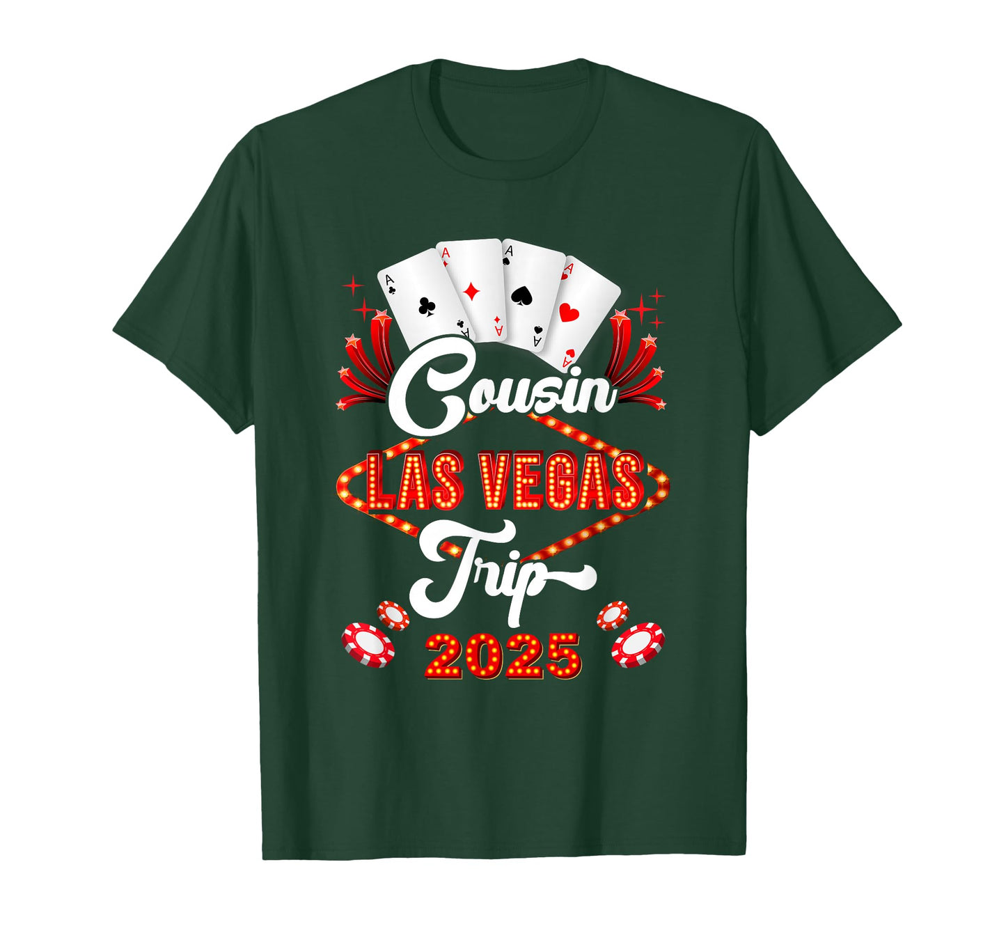 Cousin Las Vegas Trip 2025 Family Squad Vacation Matching T-Shirt