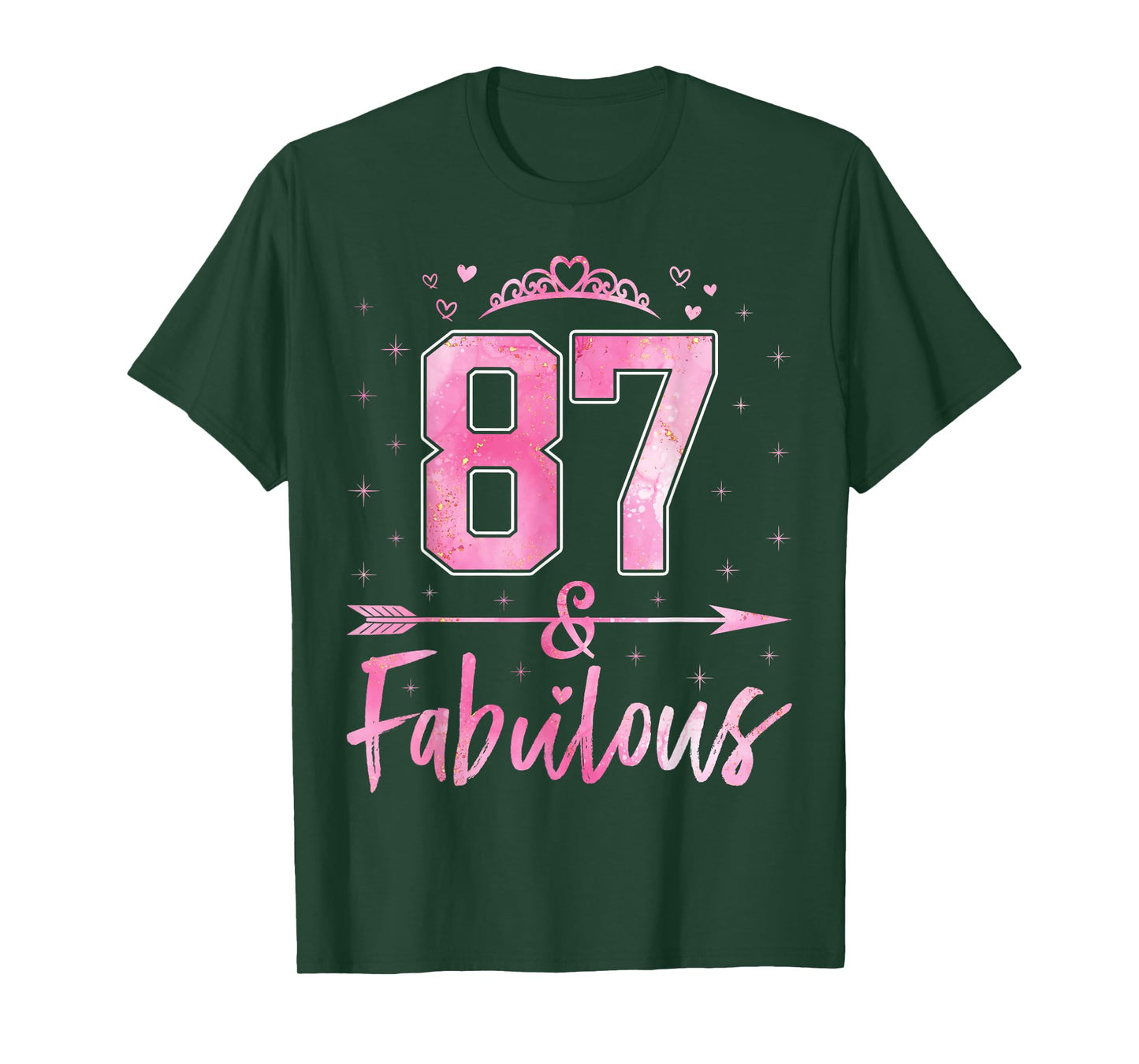 87 and Fabulous Cute Ladies 87th Birthday Women 87 Years Old T-Shirt