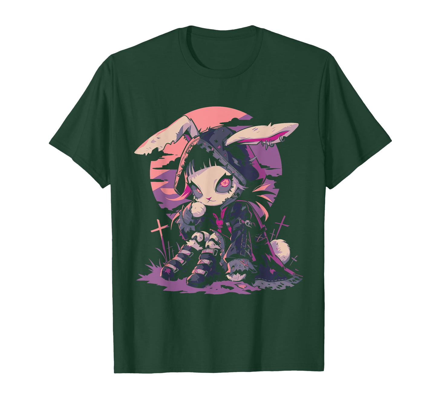 Cute Goth Bunny Witch Cute E-Girl Gothic Outfit Grunge T-Shirt