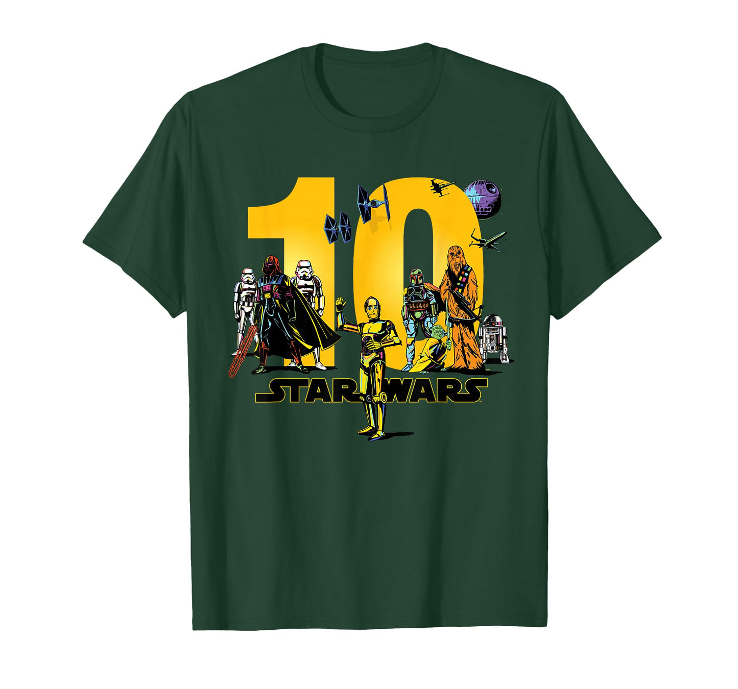 Star Wars Classic Characters Tenth Birthday 10 Years Old T-Shirt