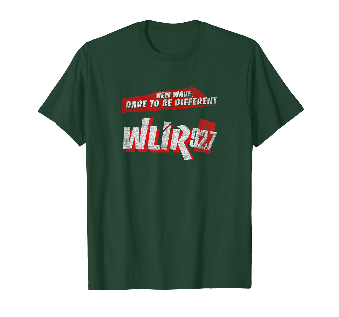Vintage Radio 80s 90s Basic White Wlir Red Text Retro Music T-Shirt