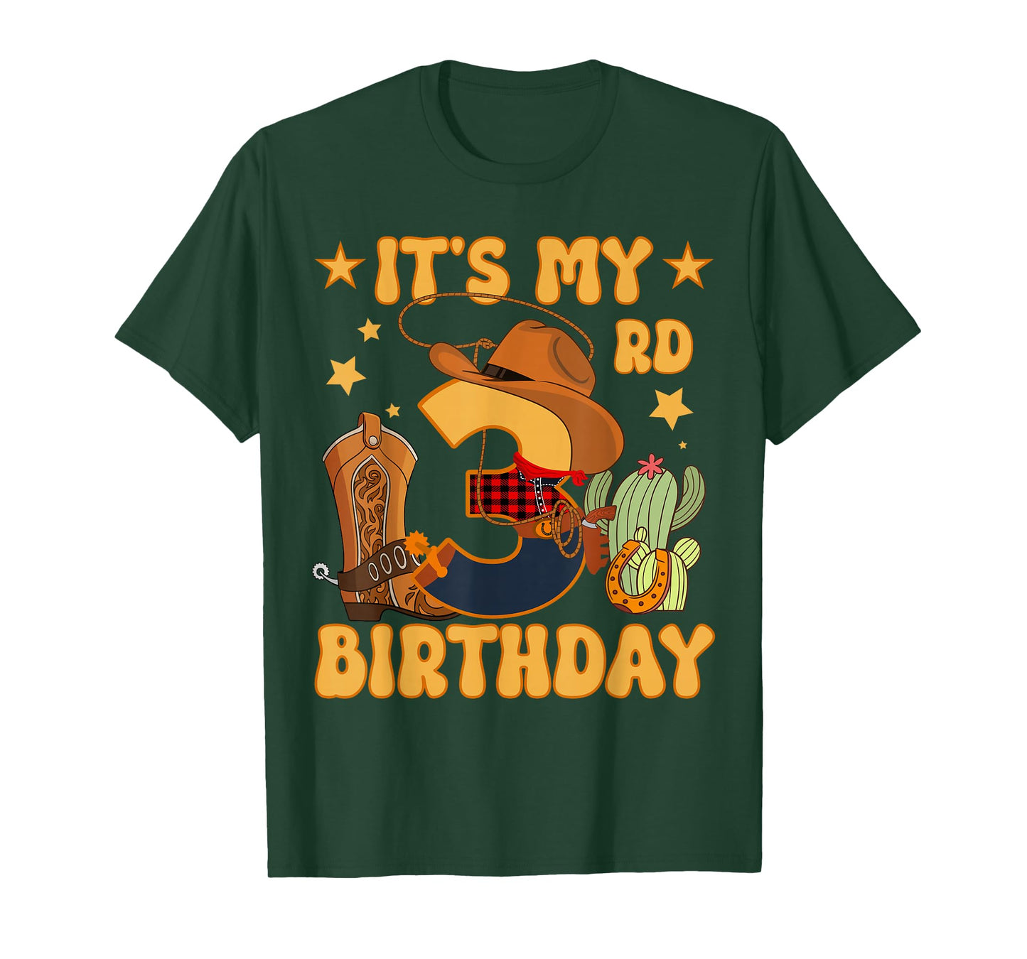 It's My 3rd Birthday Cowboy Rodeo Horse 3 Year Old Bday Boy T-Shirt