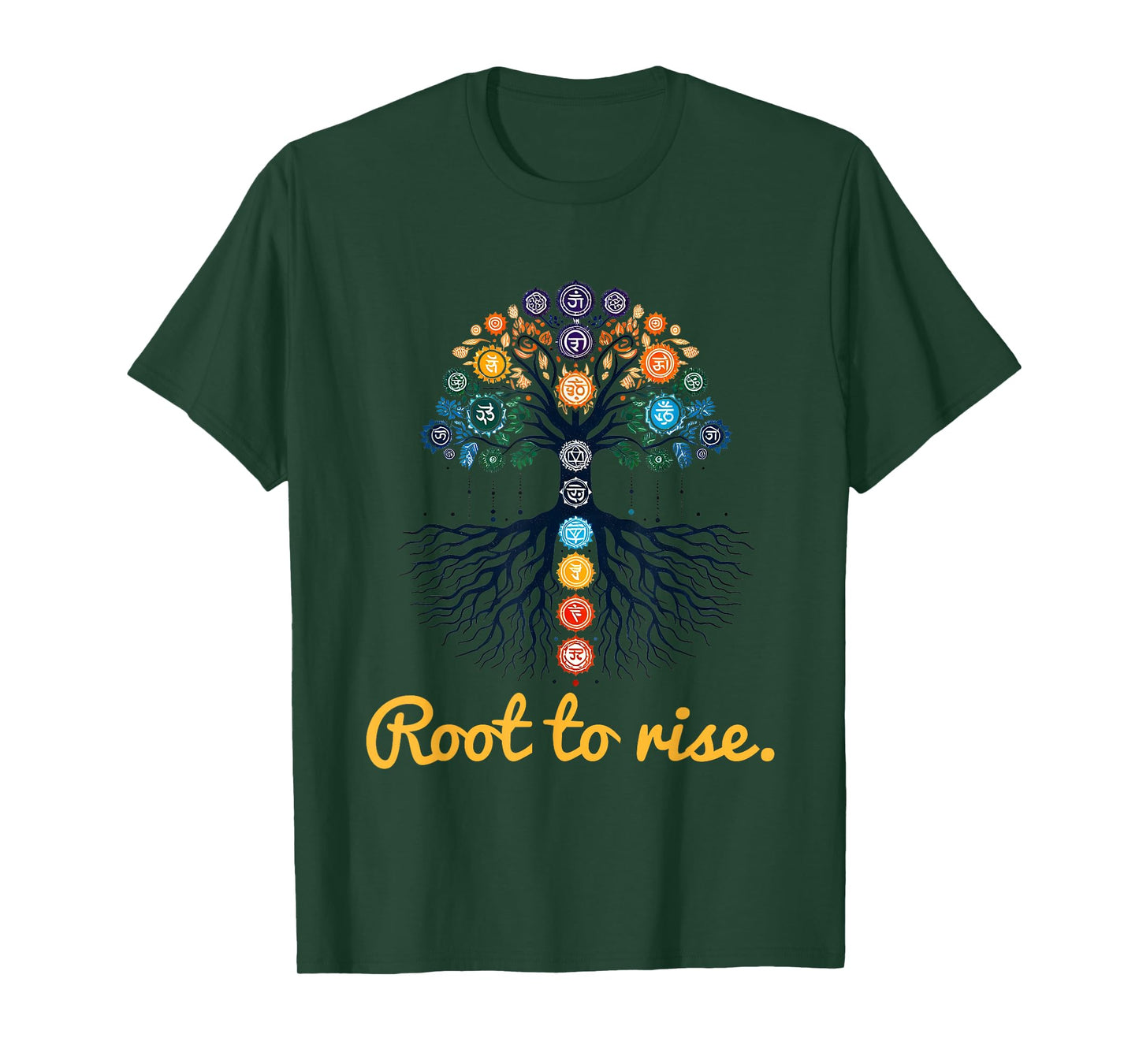 Tree Chakras ~ Root to Rise ~ Zen Yoga Chakra Meditation ~ T-Shirt