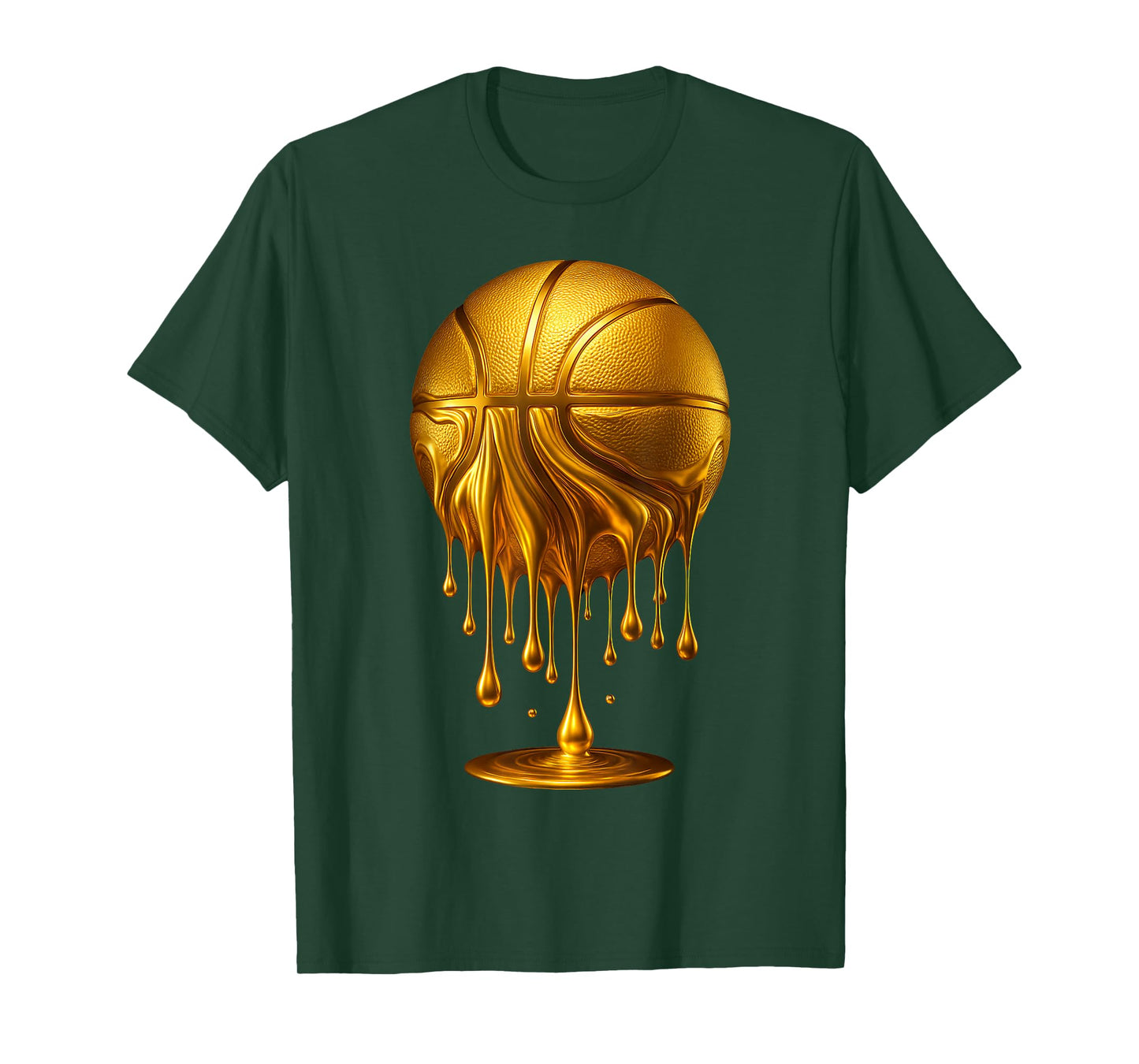 Dripping Gold Basketball Respect The Drip Basketball Hoop T-Shirt