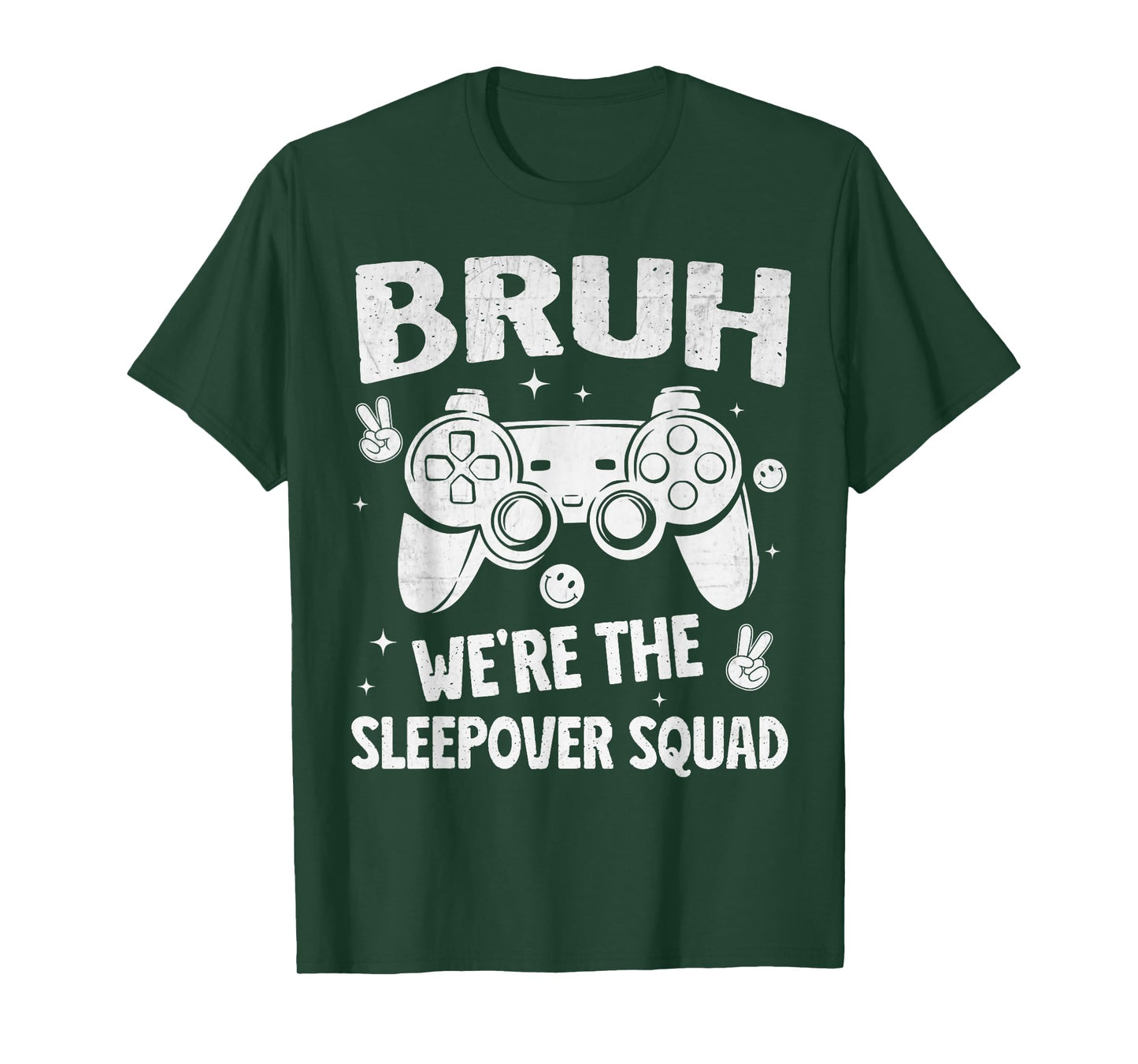 Gamer Sleepover Party For Boys Funny Bruh Slumber Party Game T-Shirt