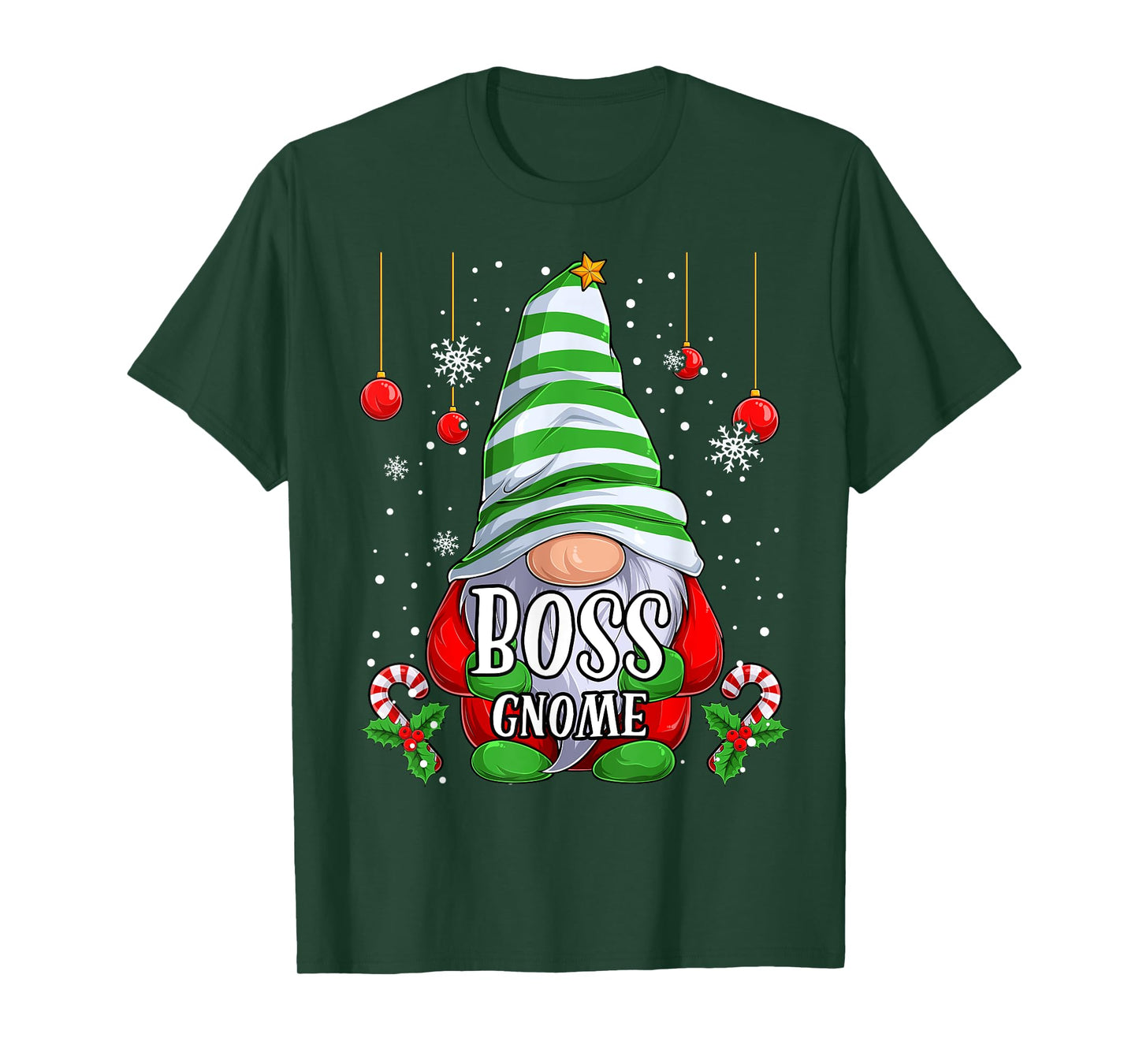 Boss Gnome christmas pajamas matching family group T-Shirt
