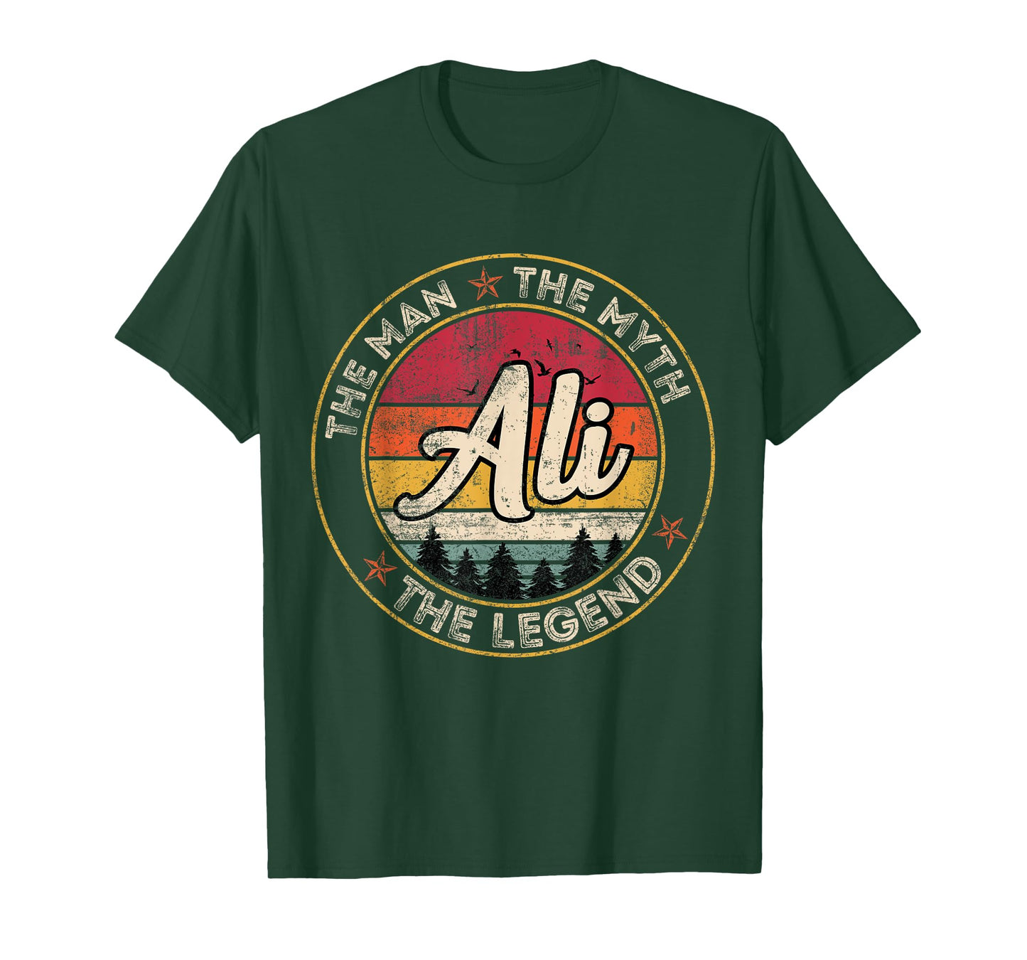 Ali The Man The Myth The Legend Personalized Name T-Shirt