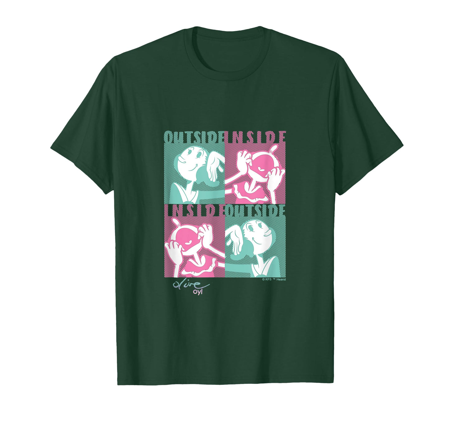 Olive Oyl's Express Yourself Collection "Outside Inside" Tee T-Shirt