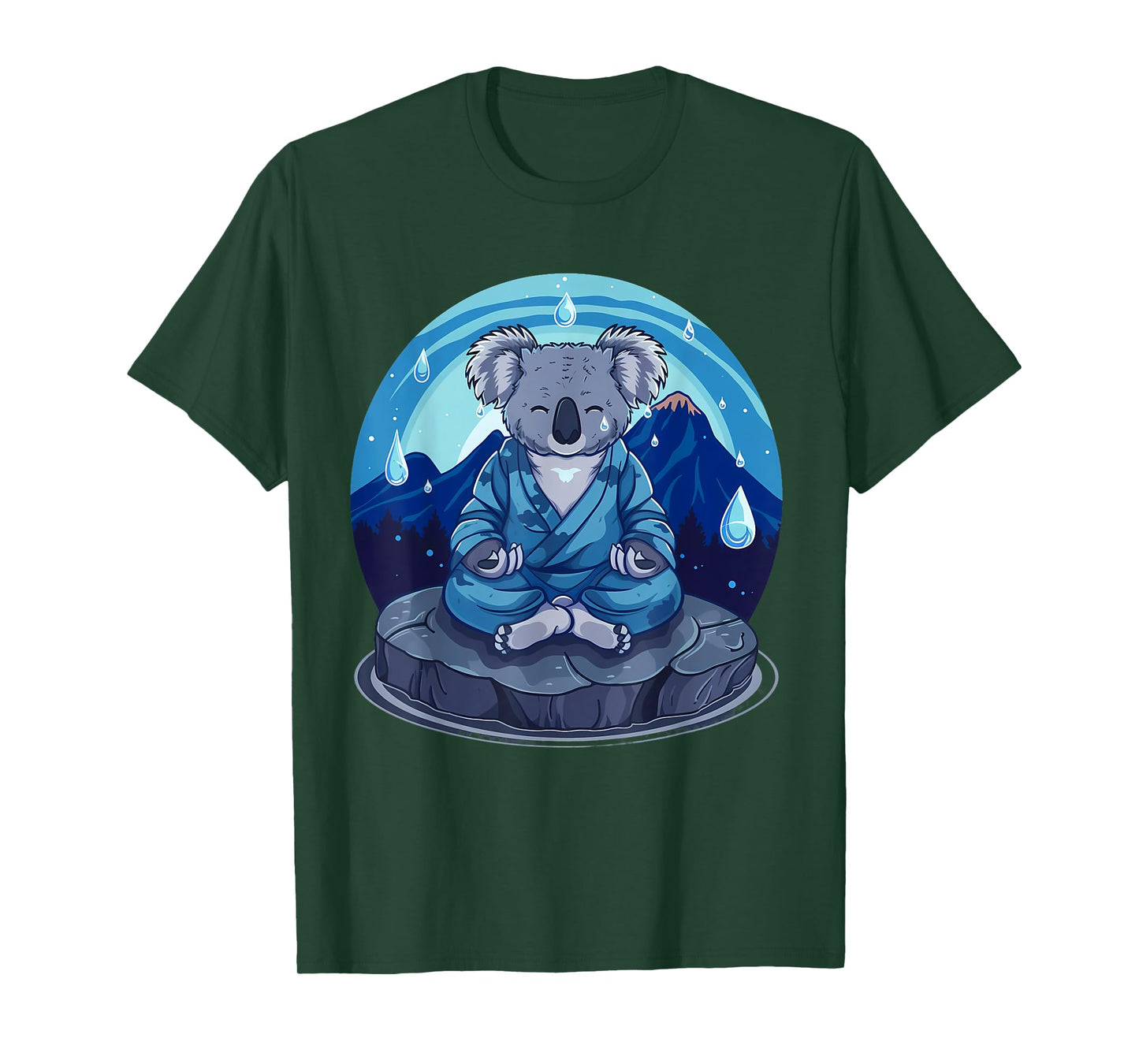 Koala Meditation Mountain Yoga Zen Buddha Buddhist Hindu T-Shirt