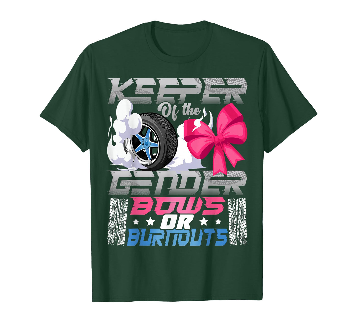 Keeper of the Gender Burnouts or Bows Gender Reveal Party T-Shirt