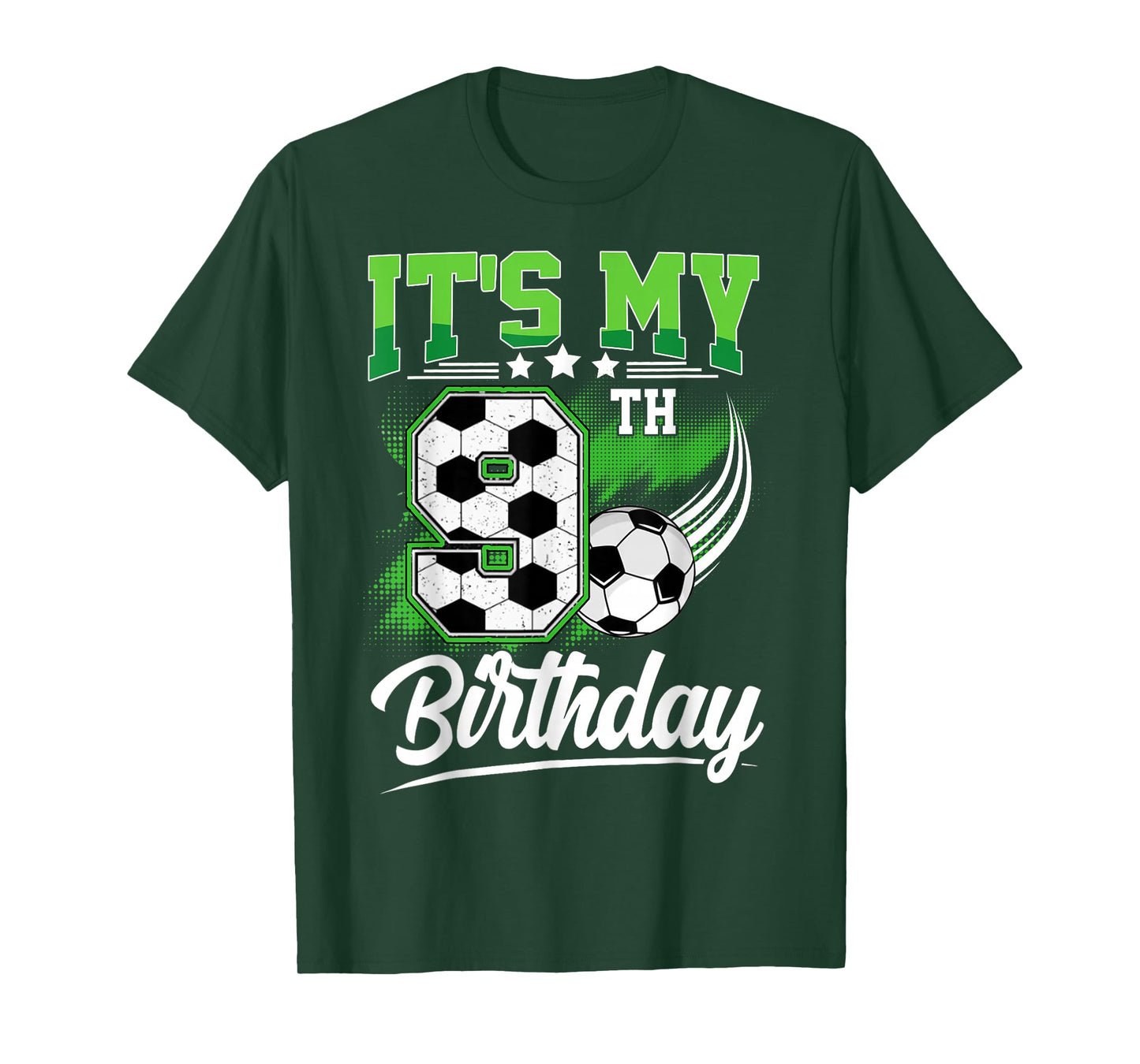 It's My 9th Birthday Boy Soccer Ball 9 Year Old Birthday T-Shirt