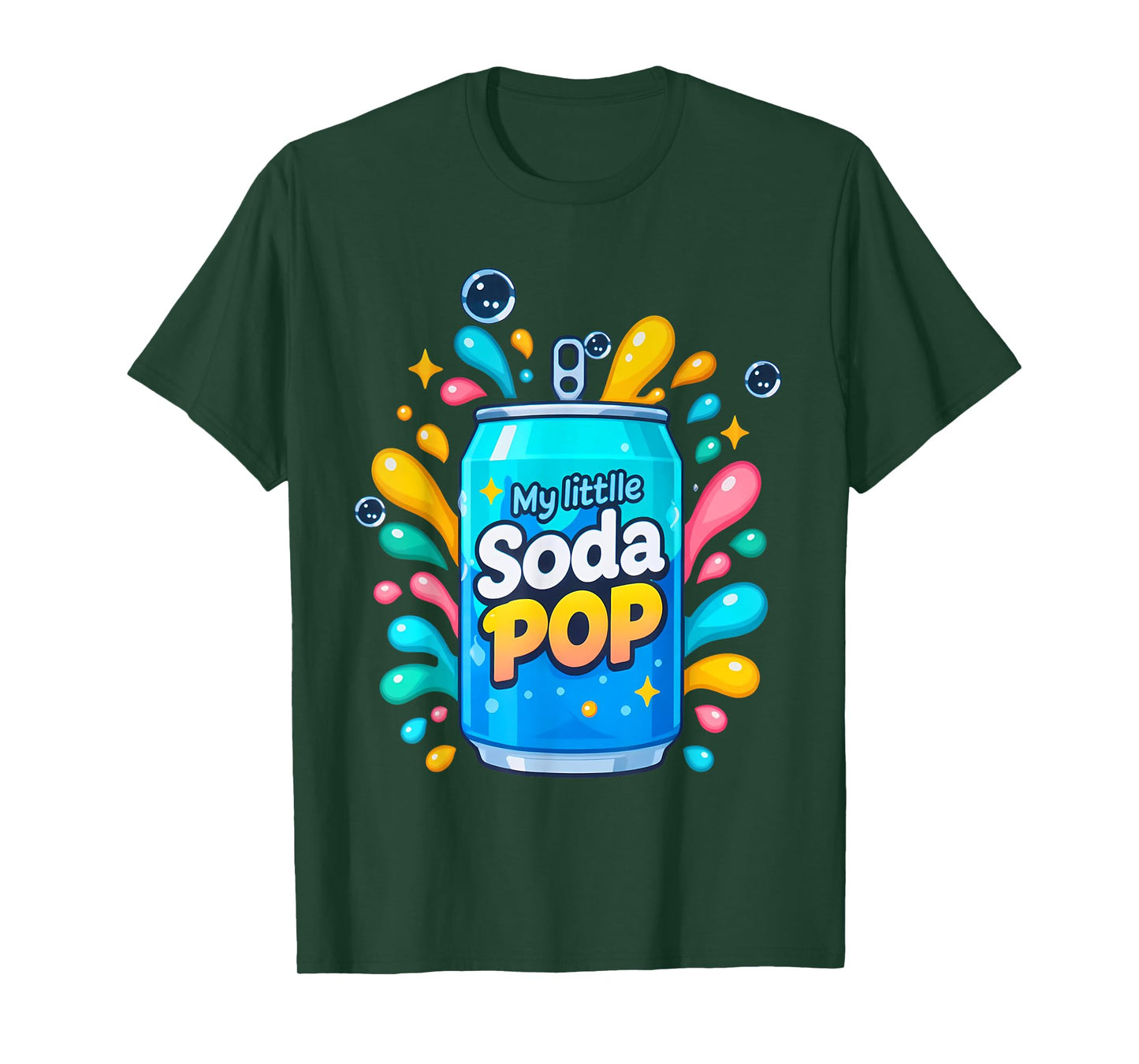 Soda Pop Cartoon Splash Cute Retro Beverage Joke T-Shirt
