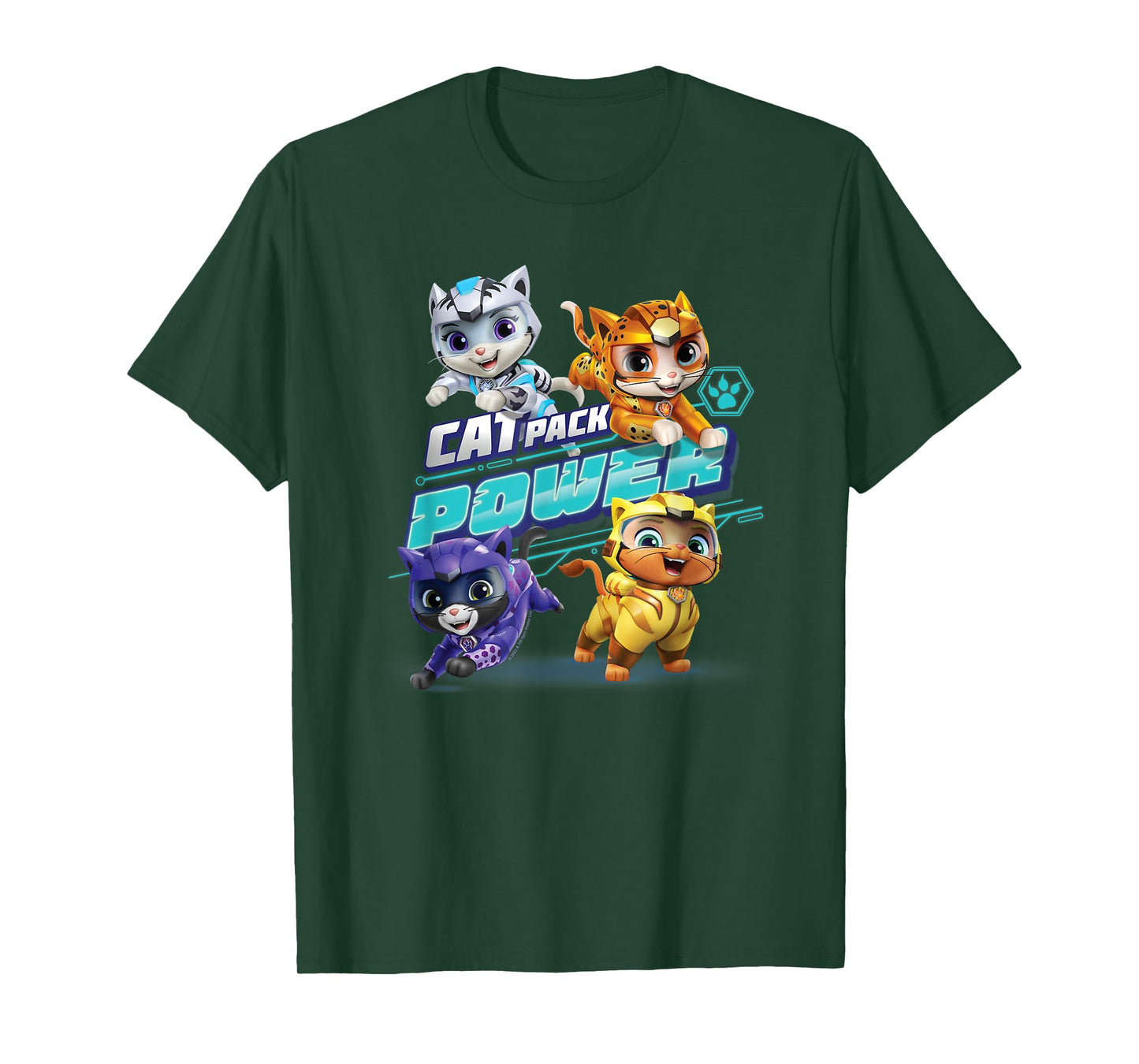 PAW Patrol Cat Pack Power With Leo, Shade, Wild And Rory T-Shirt
