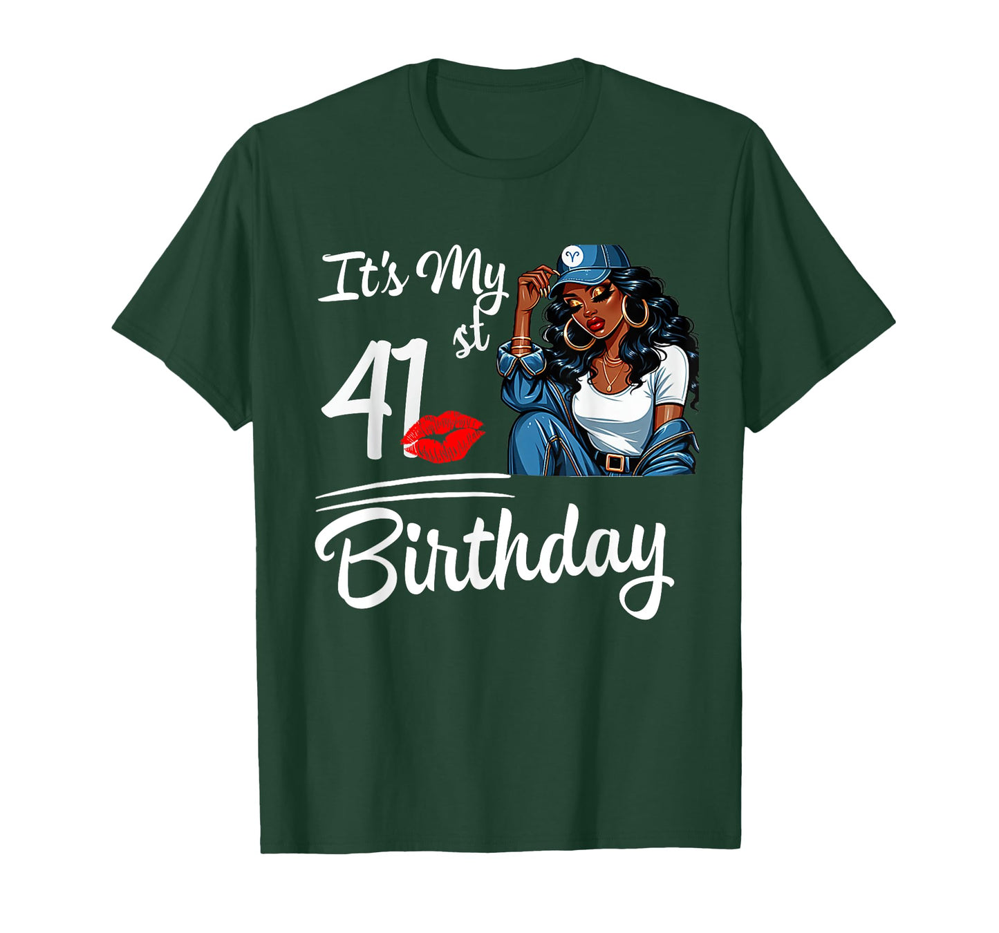 It's My 41st Birthday 41 Years Old Black Melanin Women Girl T-Shirt