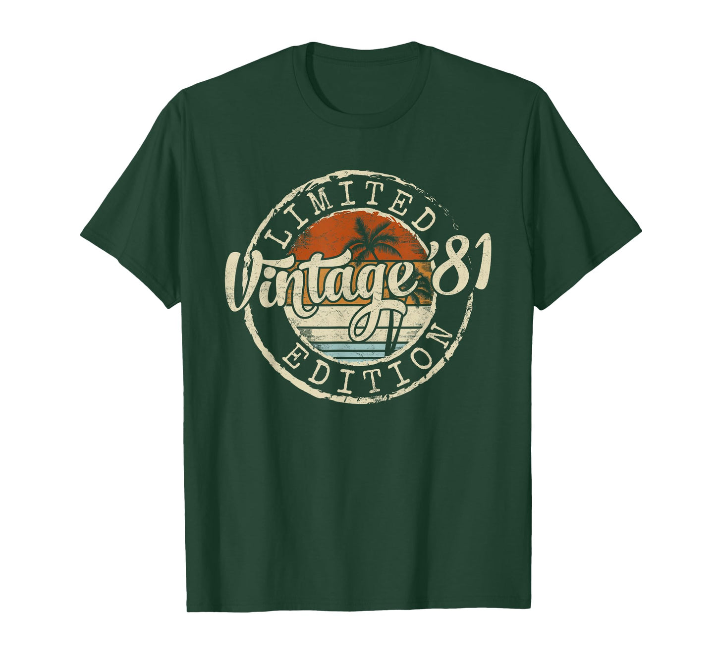 Vintage 1981 44th Birthday Gifts 44 Year Old For Men Women T-Shirt
