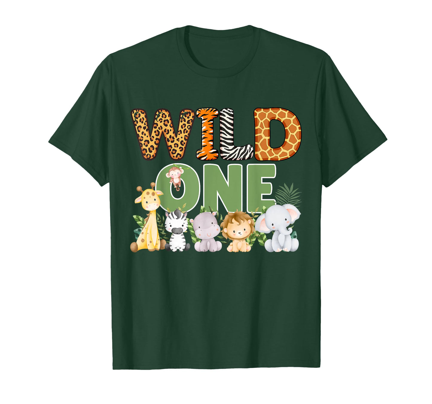 Wild One 1 Year Old 1st Birthday Safari Family Matching T-Shirt