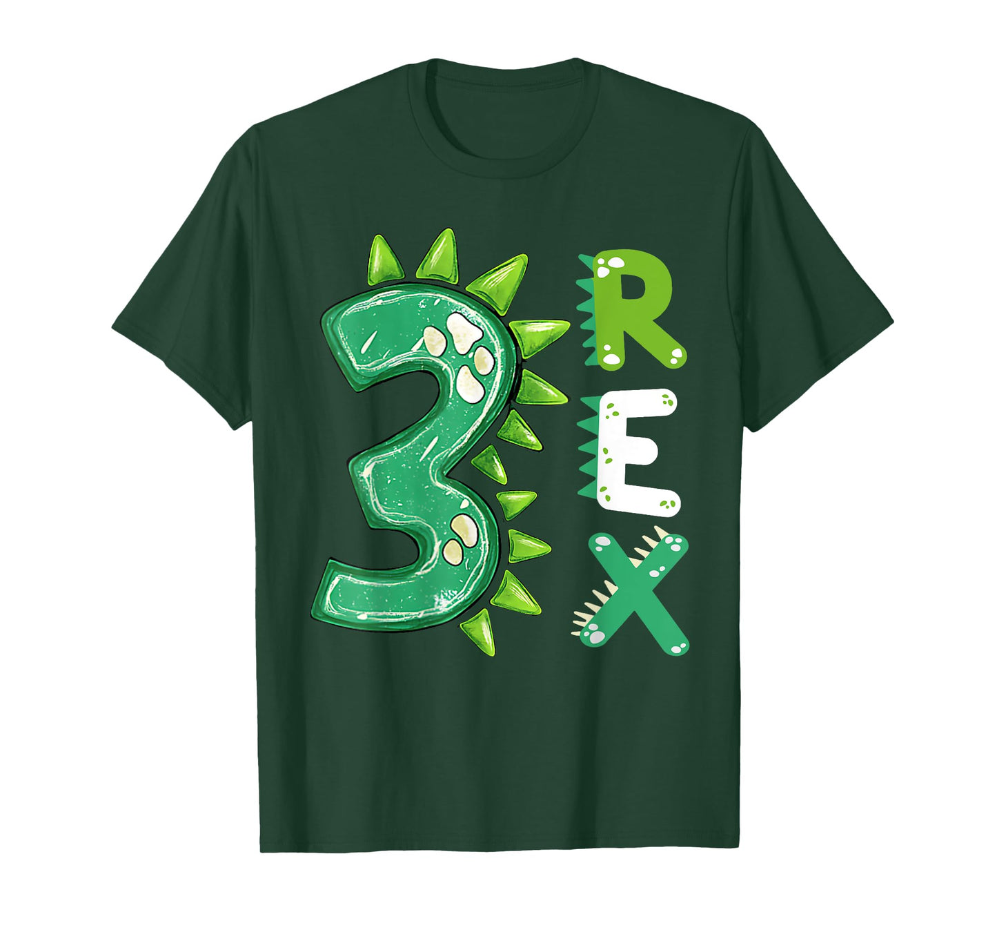 Three Rex 3rd Birthday Shirt Third Dinosaur 3 Year Old T-Shirt