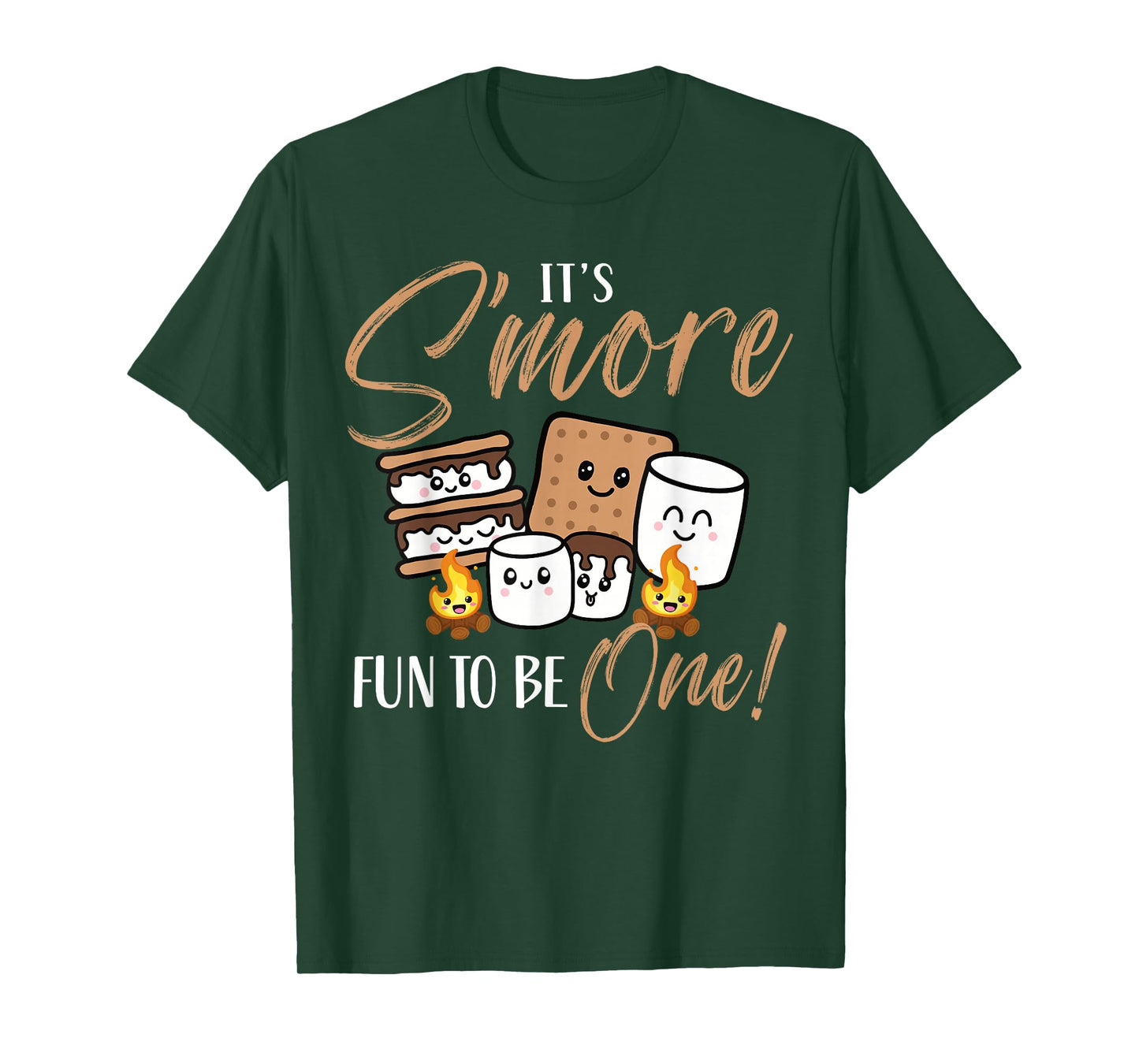 Birthday Campfire Marshmallow It's S'more Fun To Be One 1st T-Shirt