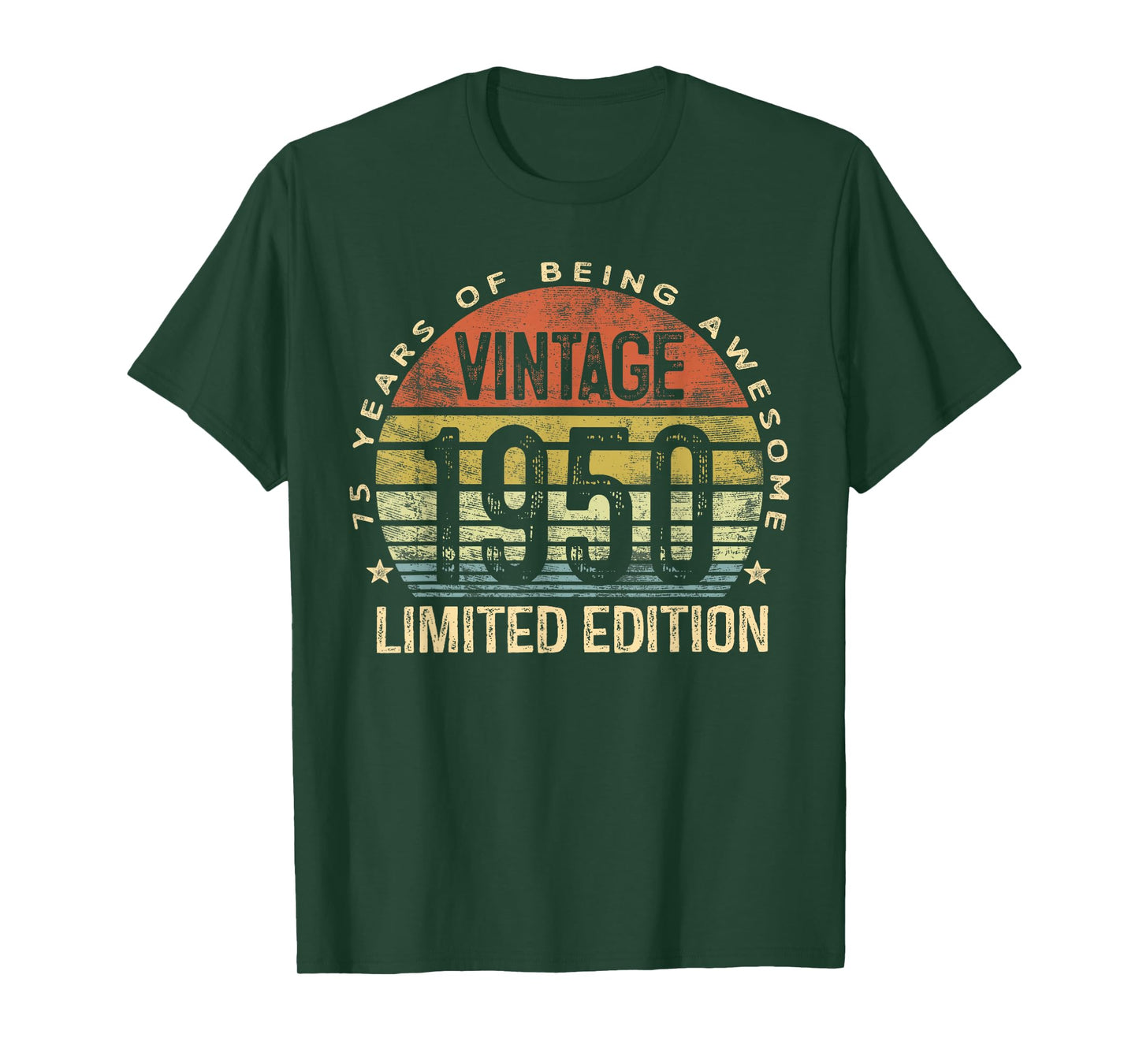 Vintage 1950 Limited Edition 75-Year-Old Gifts 75th Birthday T-Shirt