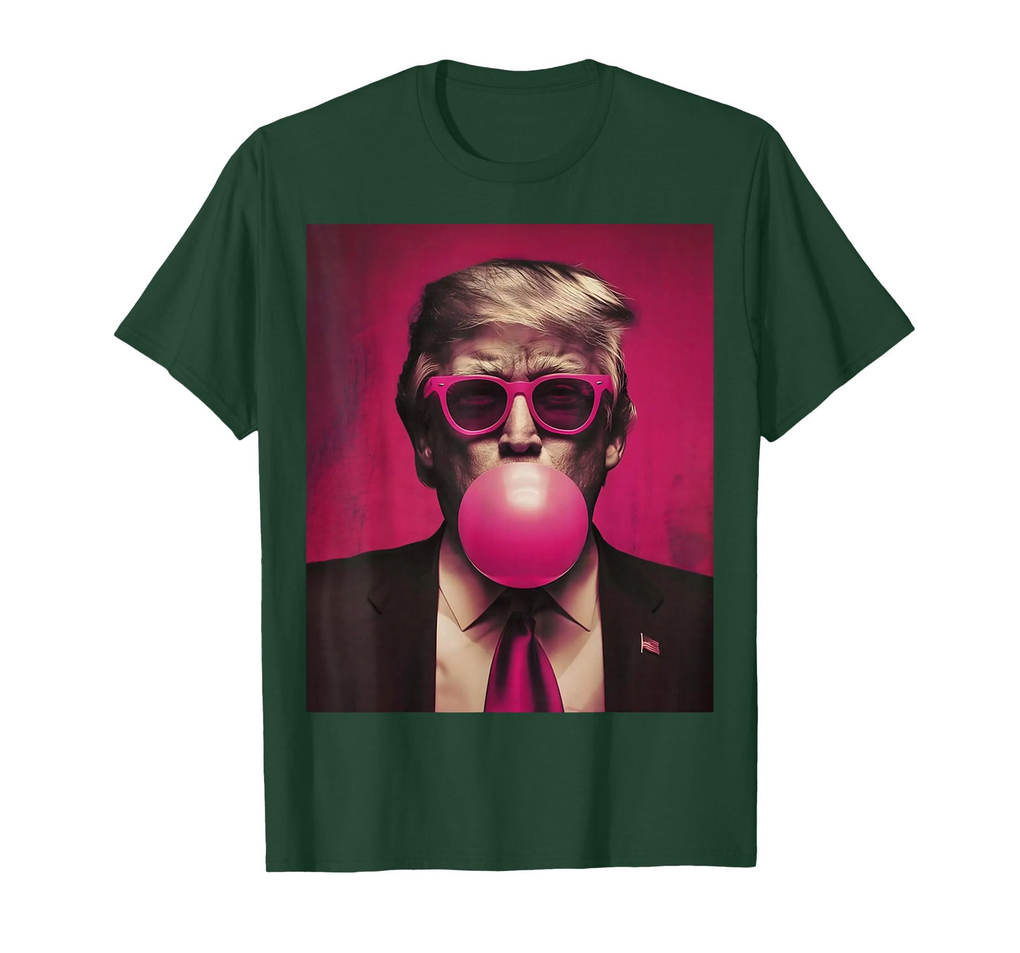 Trump Pink Bubblegum Trump Blowing Bubble Gum Vote Trump T-Shirt