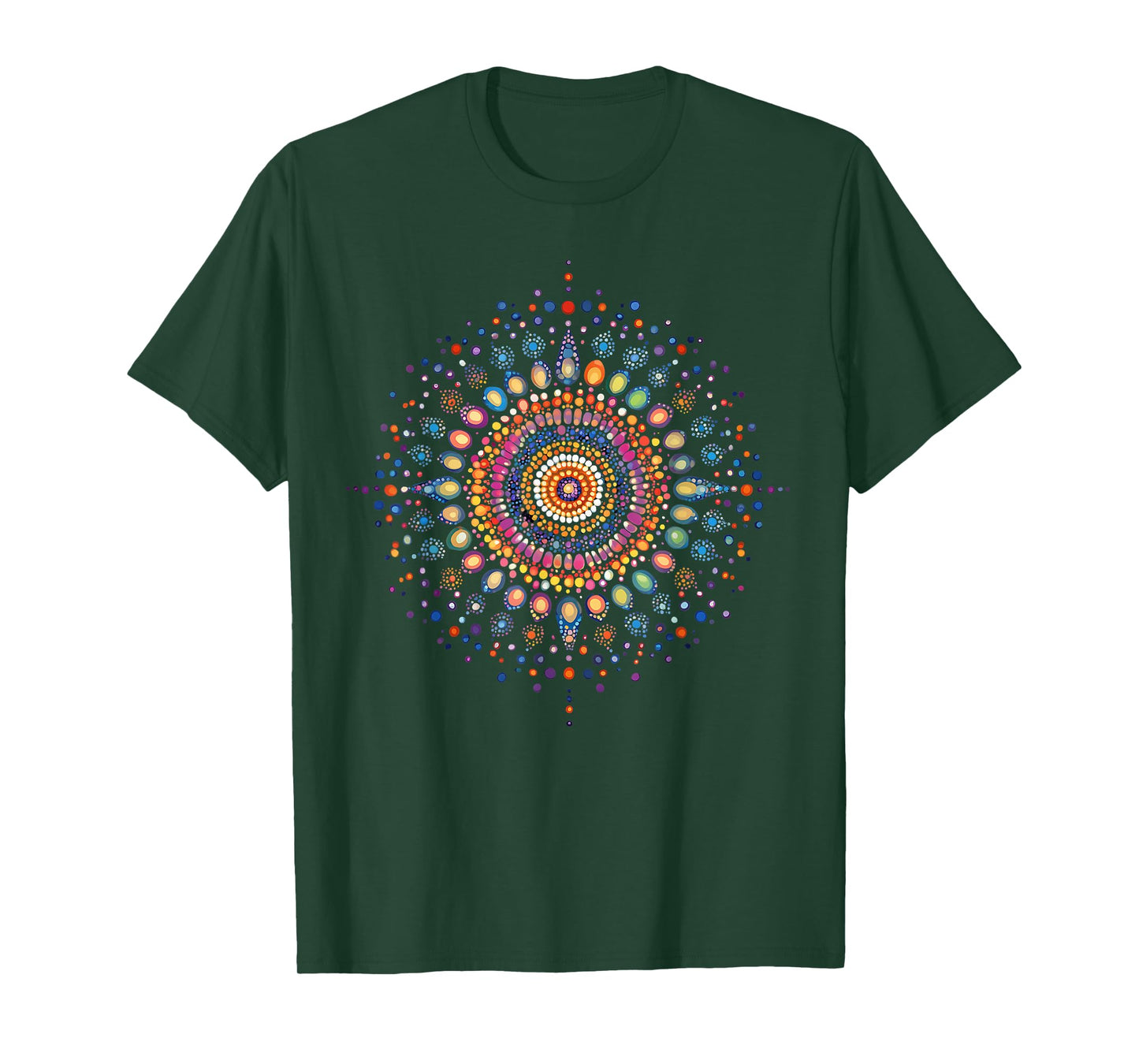 Radiant Mandala 2024 Intricate Dot Art Design T-Shirt