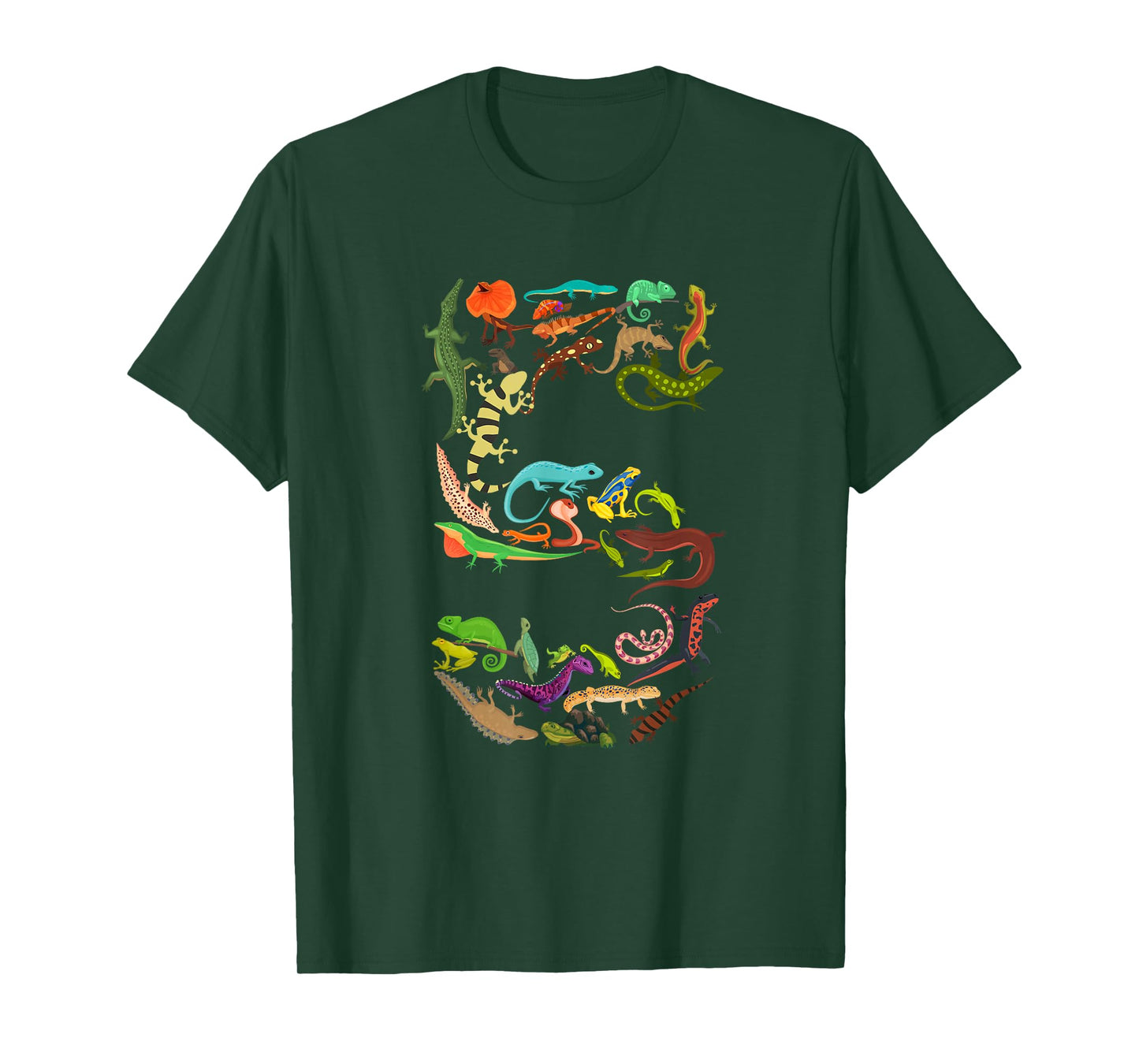 Kids 5th Birthday Reptiles Lizards Themed 5 Year Old Boys T-Shirt