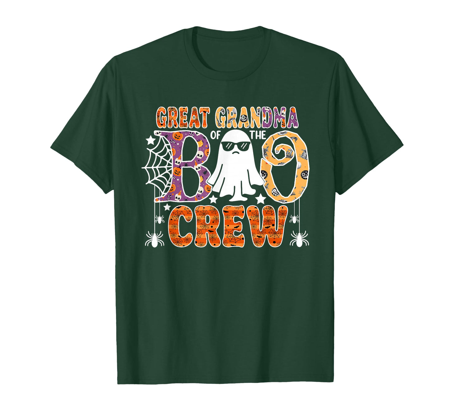 Great Grandma Of The Boo Crew Halloween Family Matching T-Shirt
