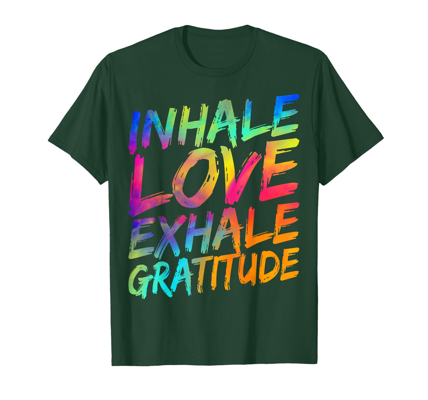 Inhale Love Exhale Gratitude Yoga Meditation Spiritual Women T-Shirt