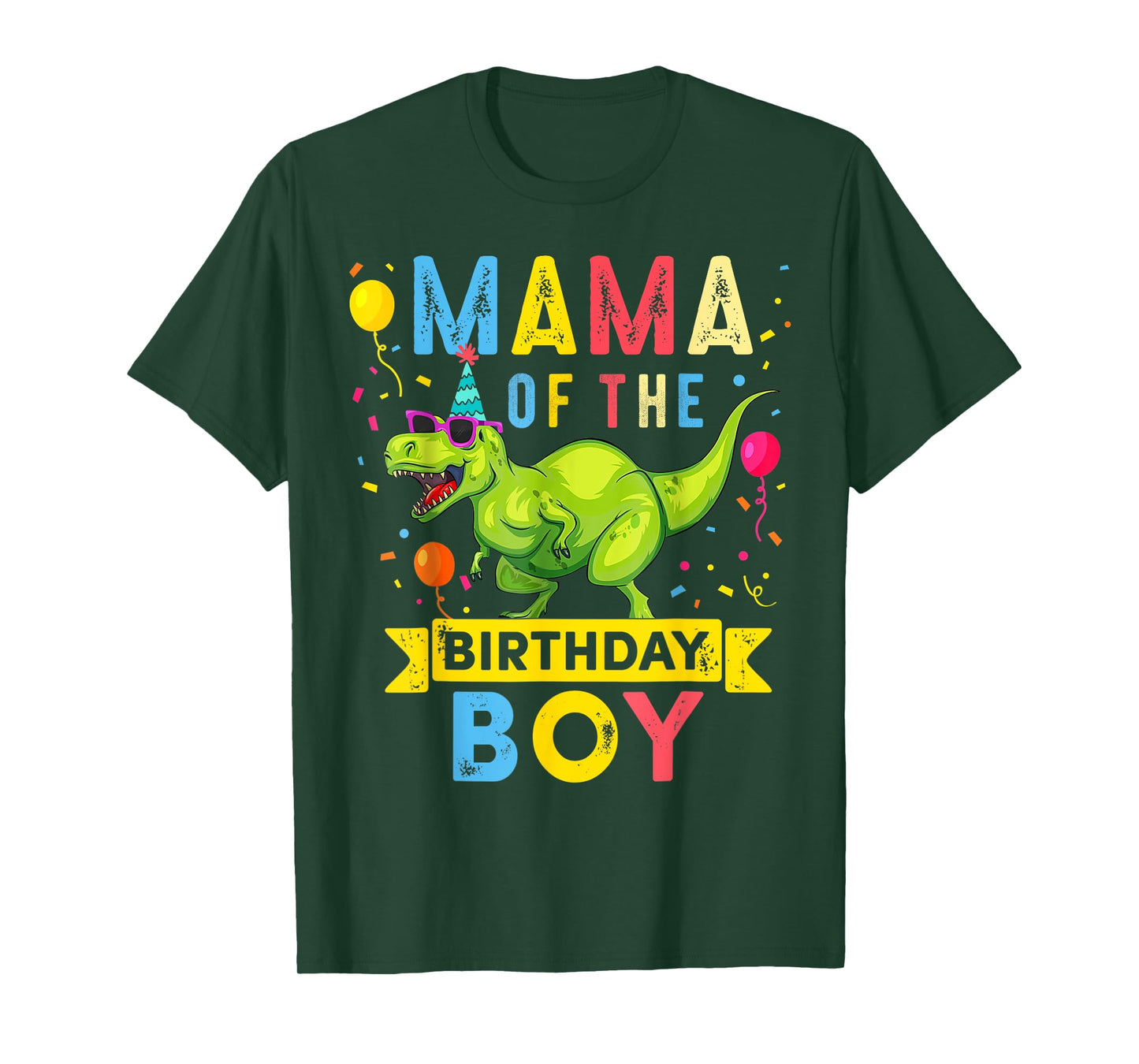 Mama of the Birthday Boy T-Rex Dinosaur Birthday Family T-Shirt