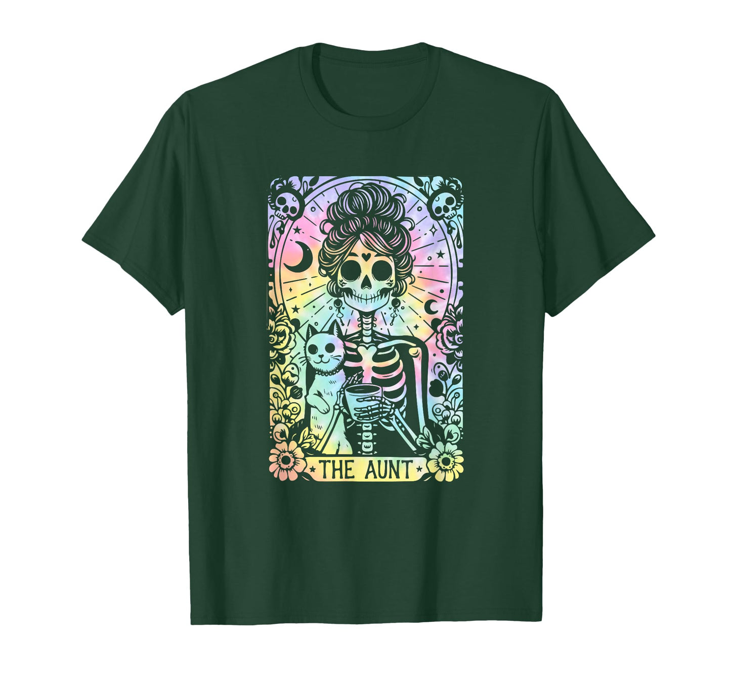 The Aunt Tarot Tie Dye Skeleton Best Aunt Mother's Day T-Shirt