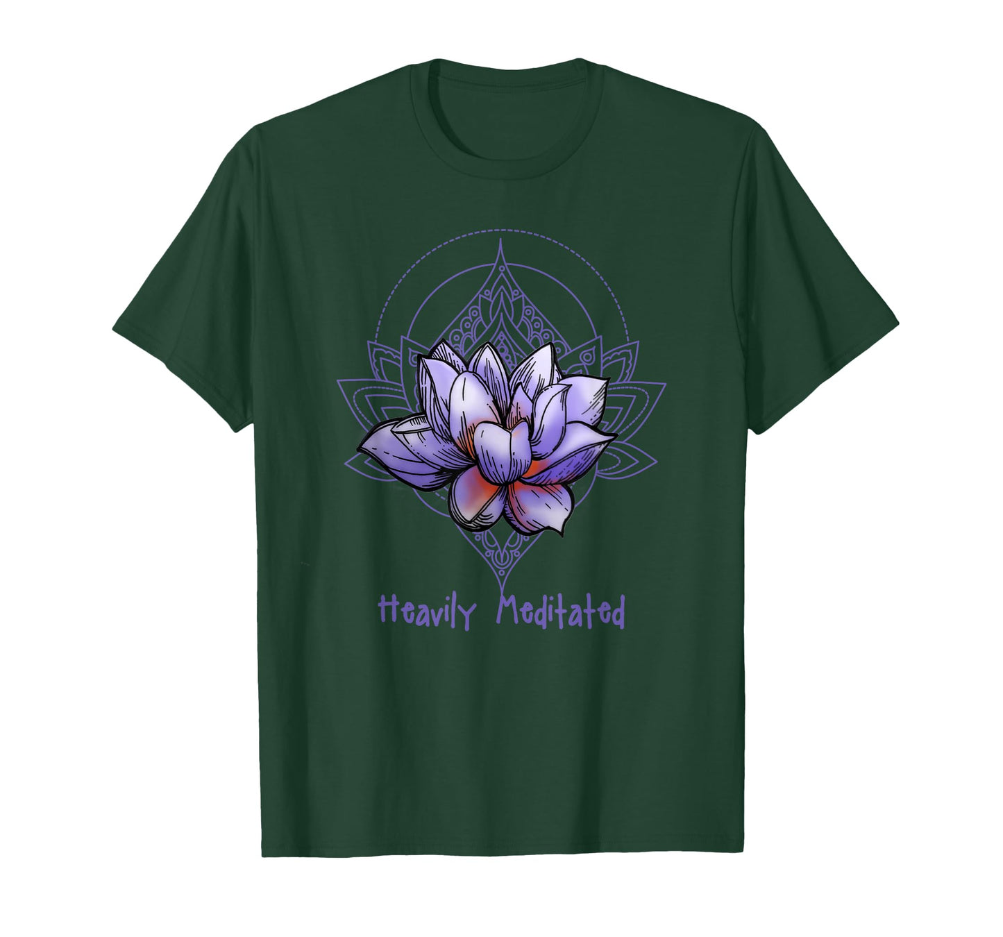 funny Heavily Meditated yoga shirt, mindfulness
