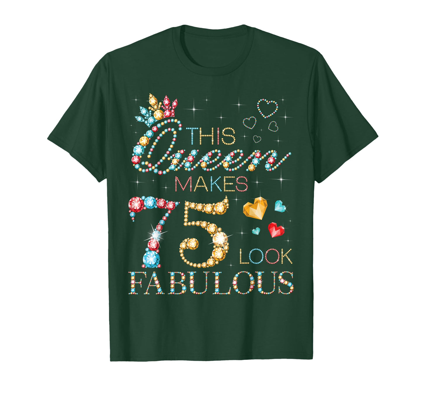 This Queen Makes 75 Look Fabulous 75th Birthday Party B-Day T-Shirt